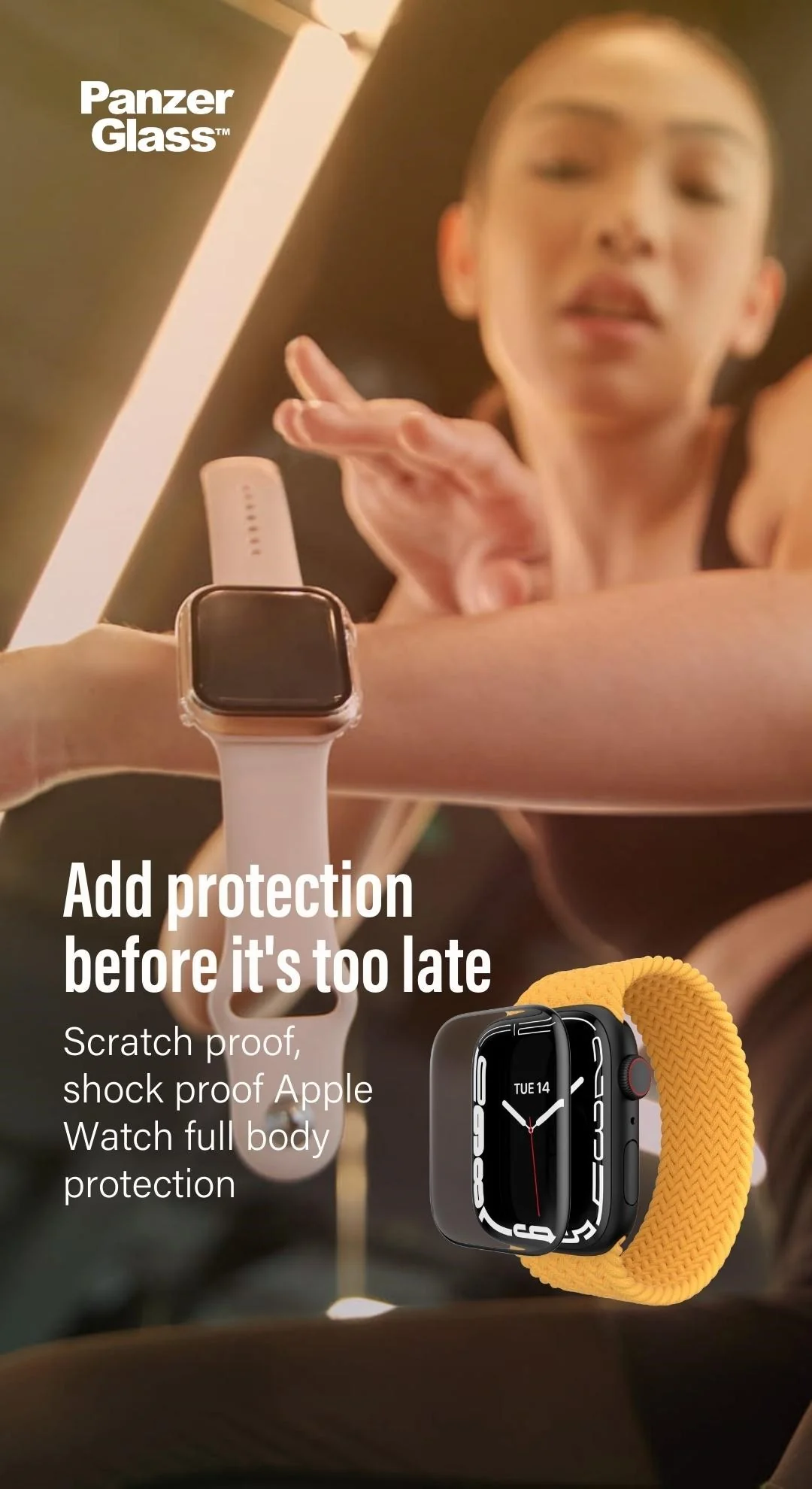 PanzerGlass® Full body Case Black Apple Watch SE 3 | SE | 6 | 5 | 4 | 44mm - Image 10