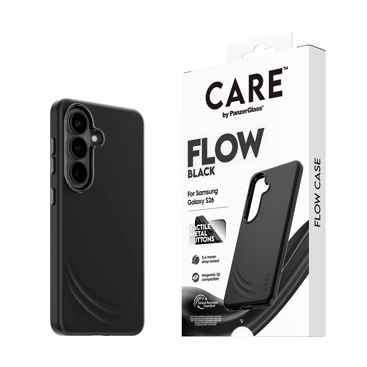 CARE™ by PanzerGlass® Flow Case Black w. Qi Samsung Galaxy S26 - Image 6