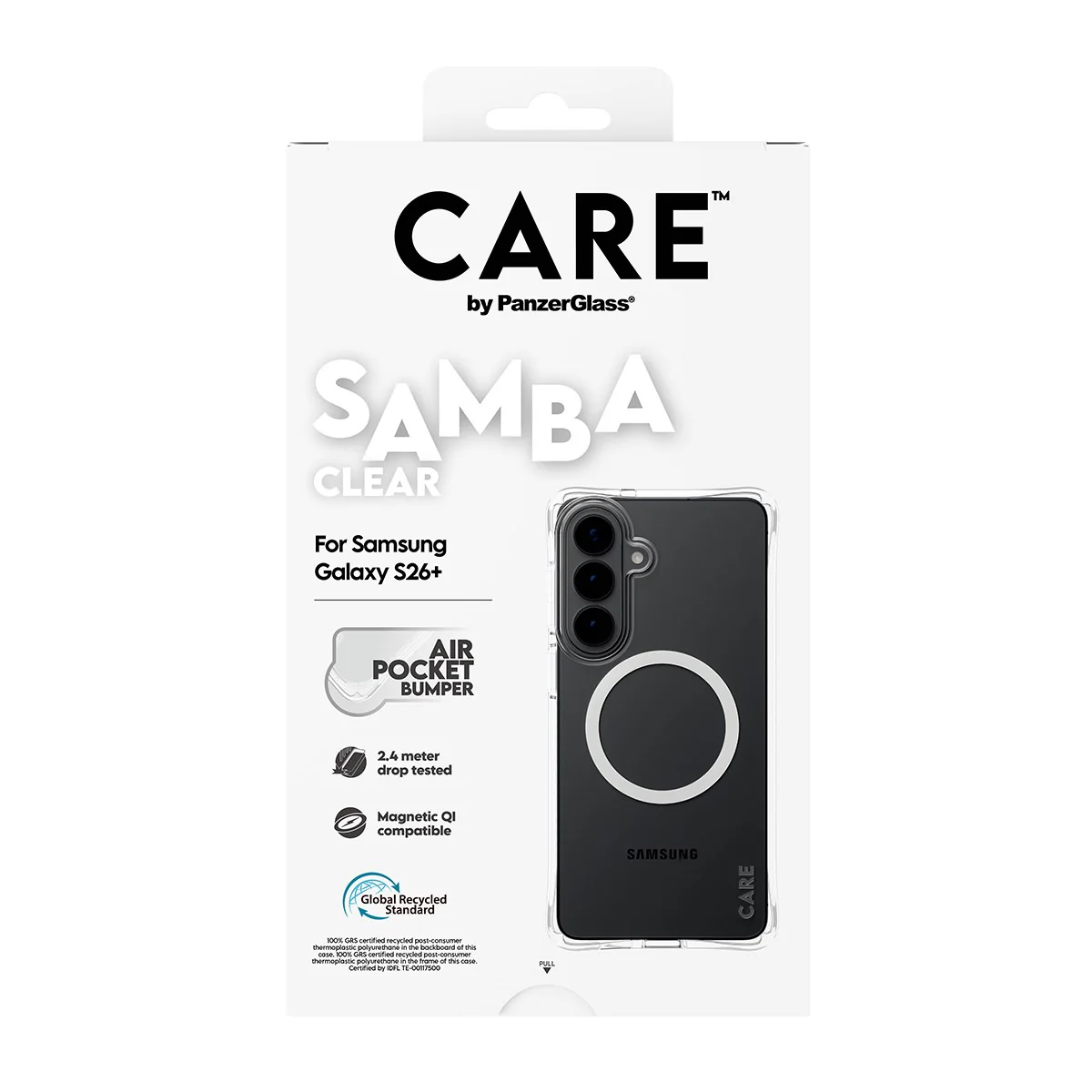 CARE™ by PanzerGlass® Samba Case Transparent w. White Qi Samsung Galaxy S26+ - Image 3