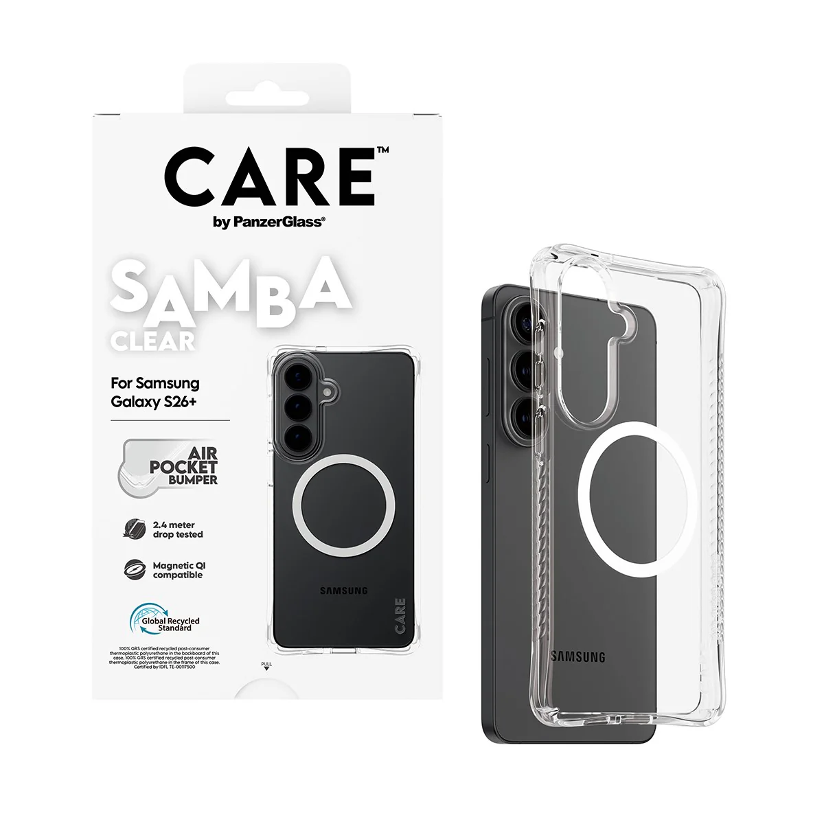 CARE™ by PanzerGlass® Samba Case Transparent w. White Qi Samsung Galaxy S26+ - Image 5