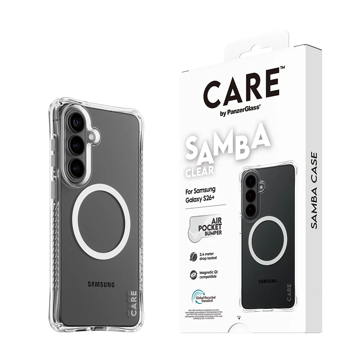 CARE™ by PanzerGlass® Samba Case Transparent w. White Qi Samsung Galaxy S26+ - Image 6