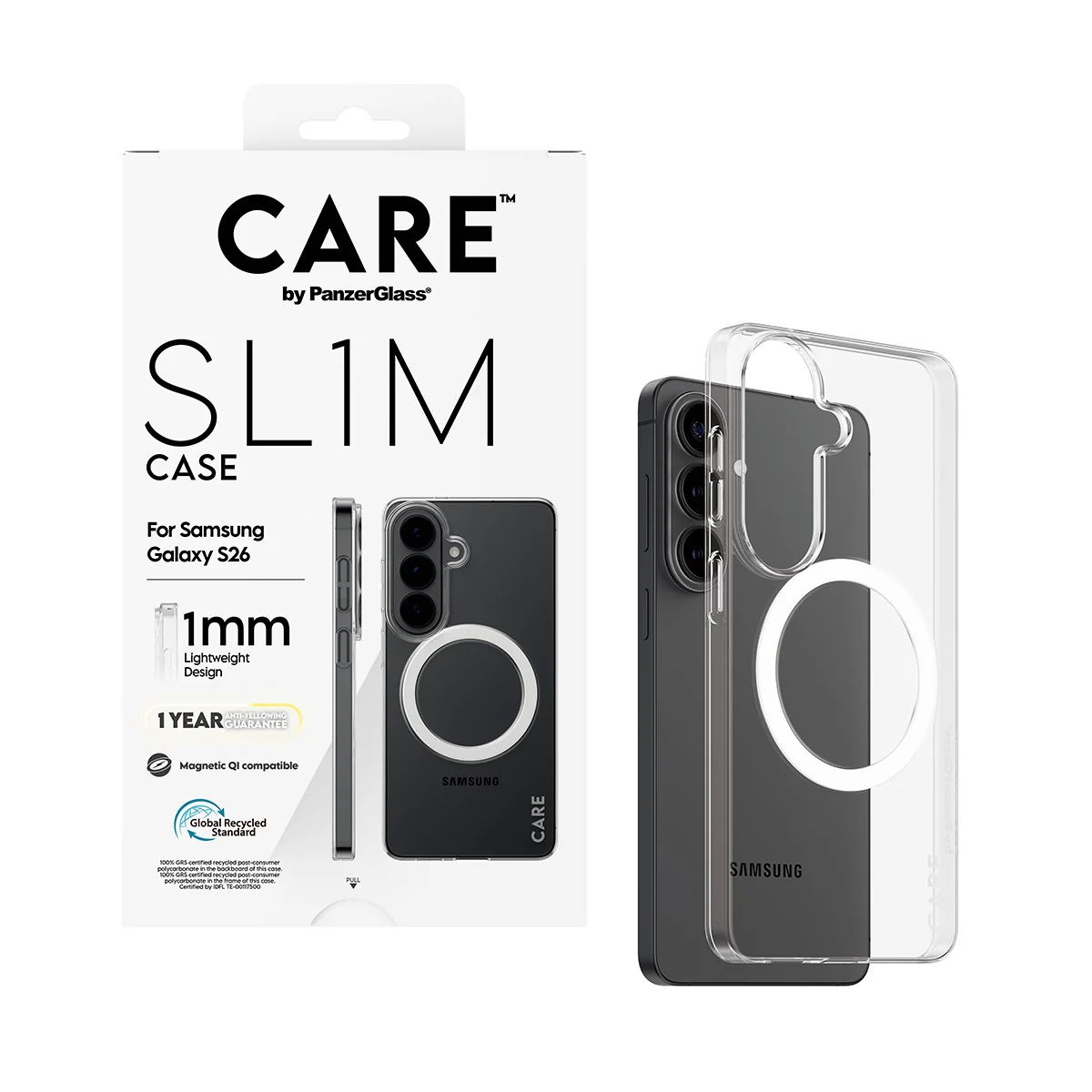 CARE™ by PanzerGlass® SL1M Case Transparent w. Qi Samsung Galaxy S26 - Image 5