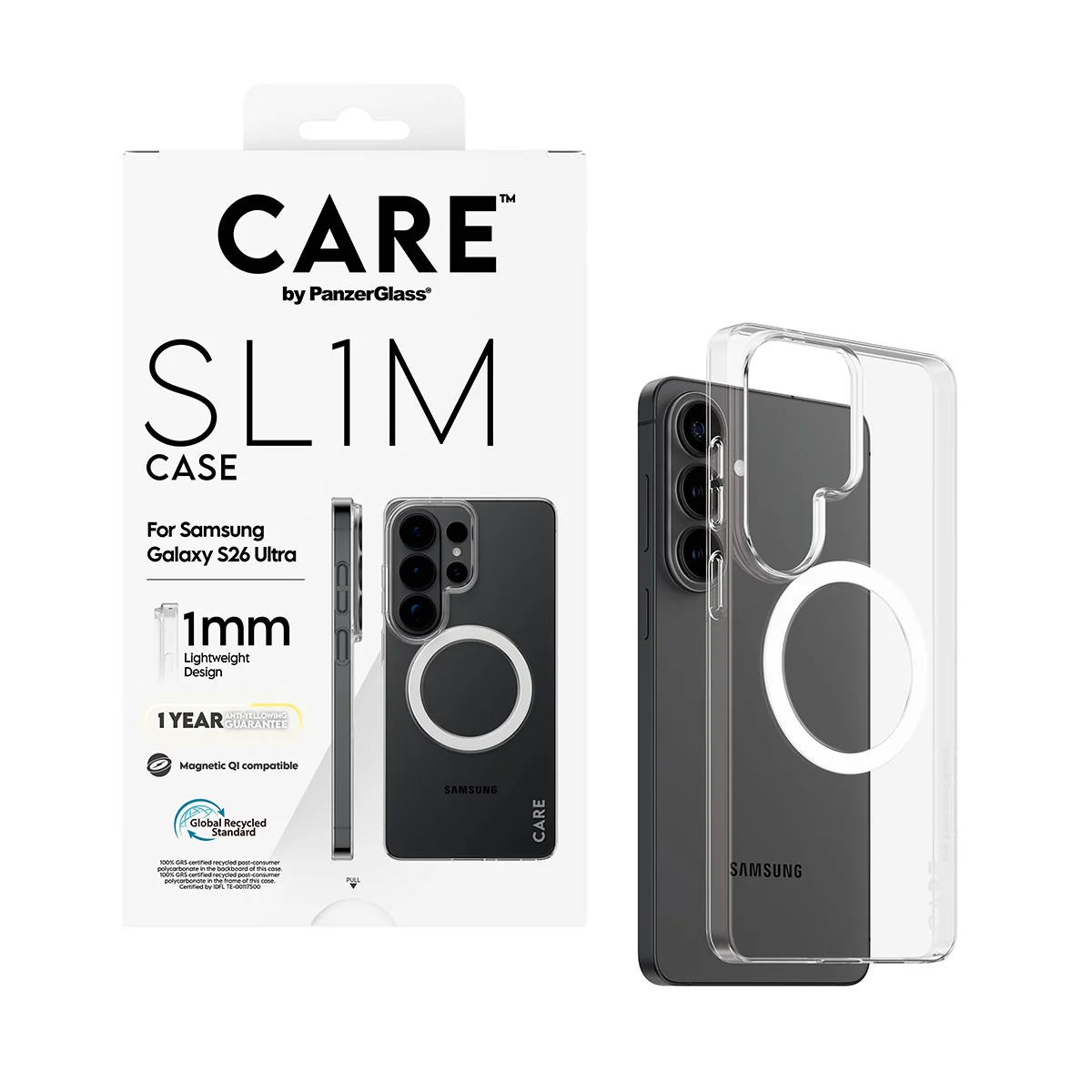 CARE™ by PanzerGlass® SL1M Case Transparent w. Qi Samsung Galaxy S26 Ultra - Image 5