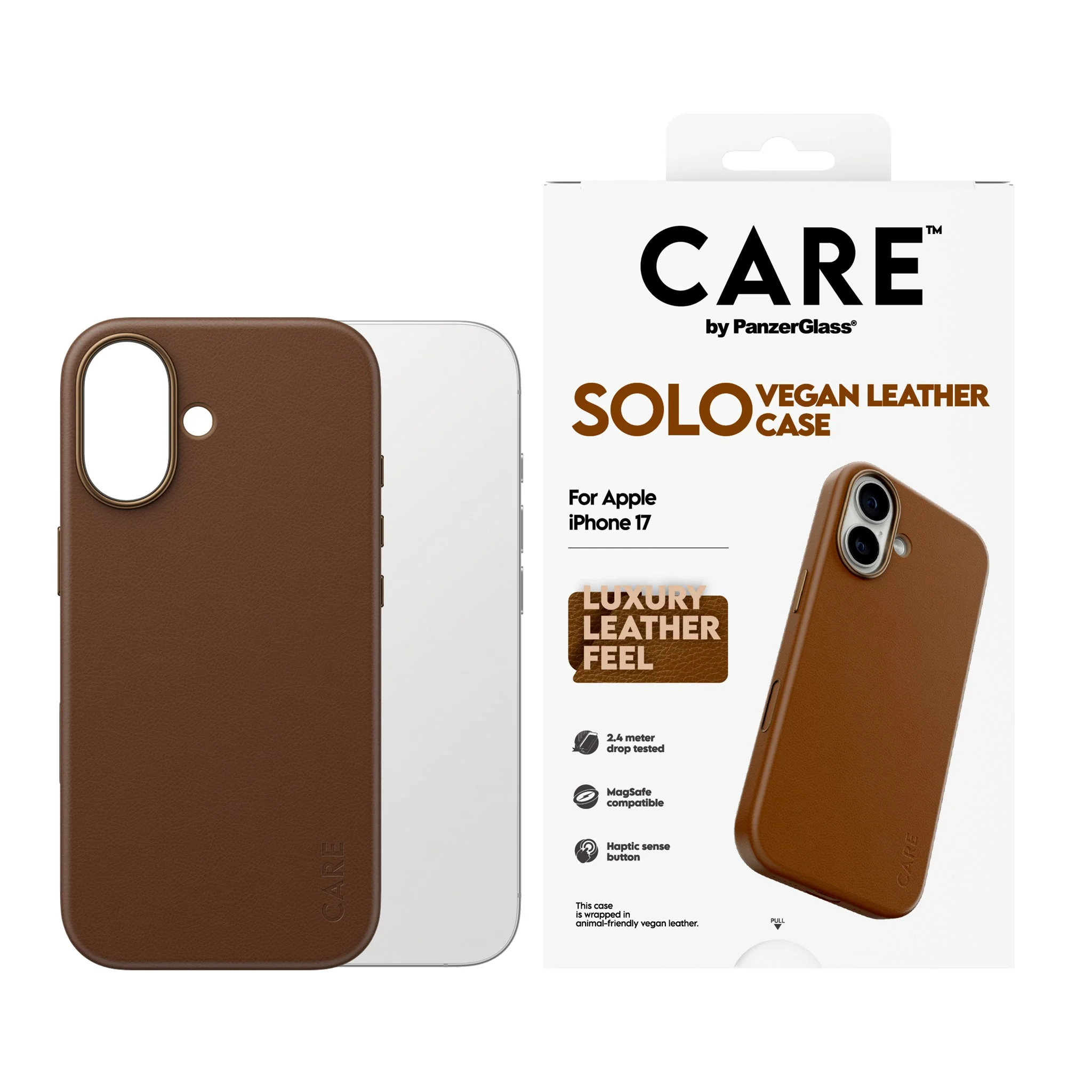 CARE⢠by PanzerGlass® Solo Case Brown iPhone 17 - Image 2