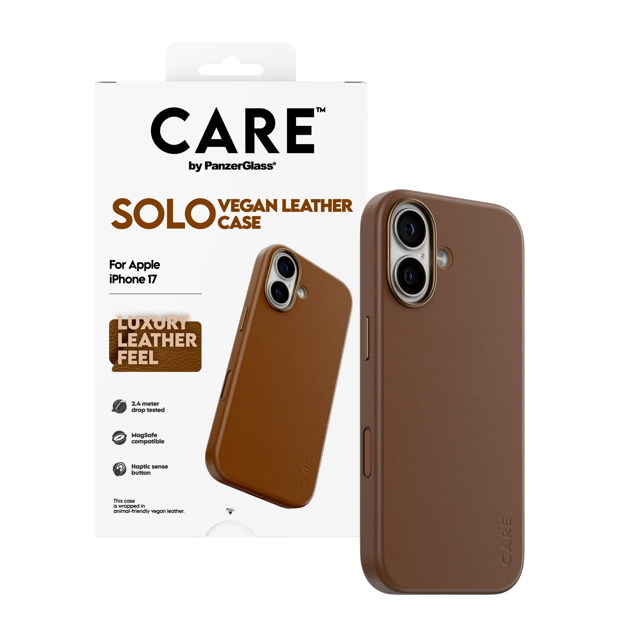 CARE⢠by PanzerGlass® Solo Case Brown iPhone 17 - Image 5