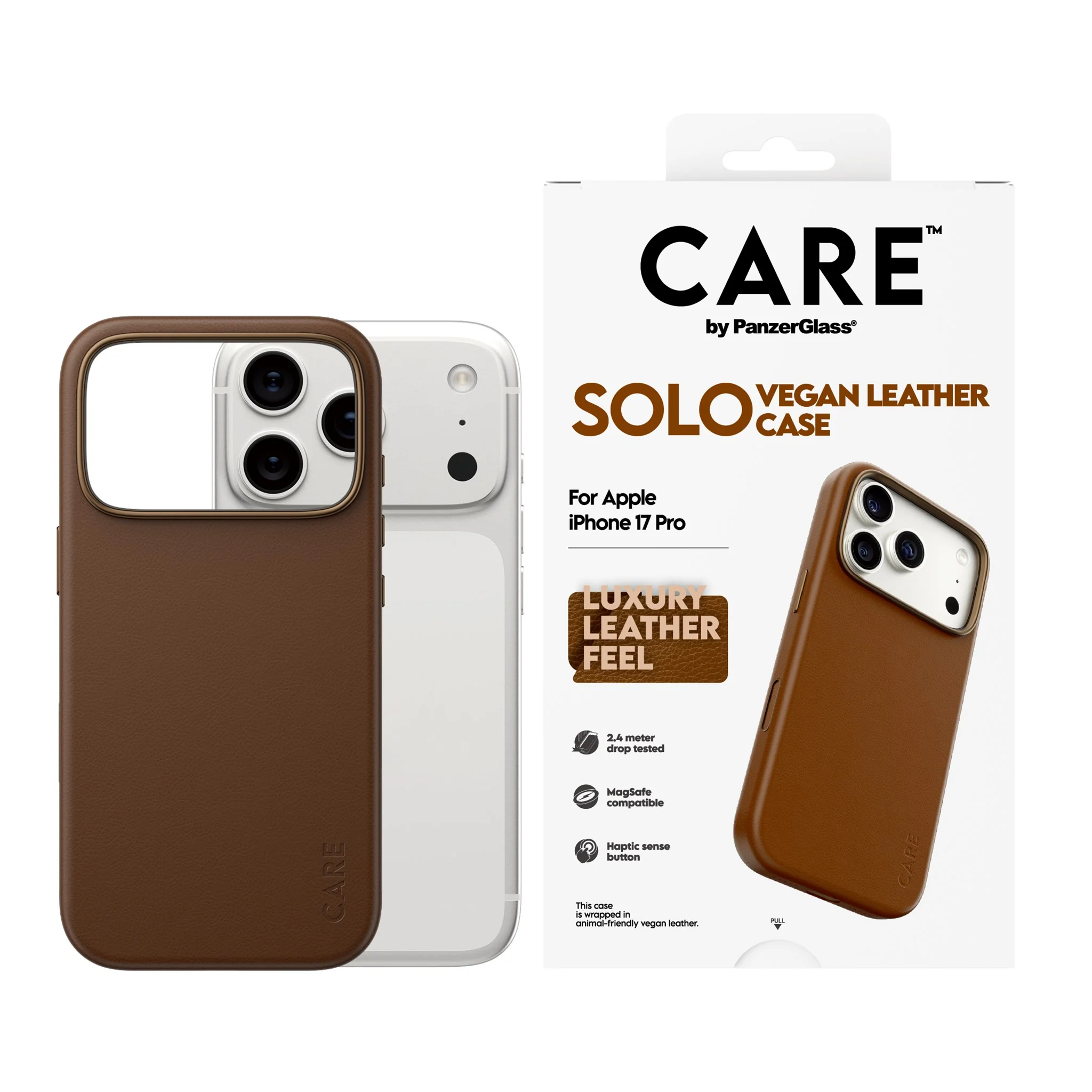 CARE⢠by PanzerGlass® Solo Case Brown iPhone 17 Pro - Image 2