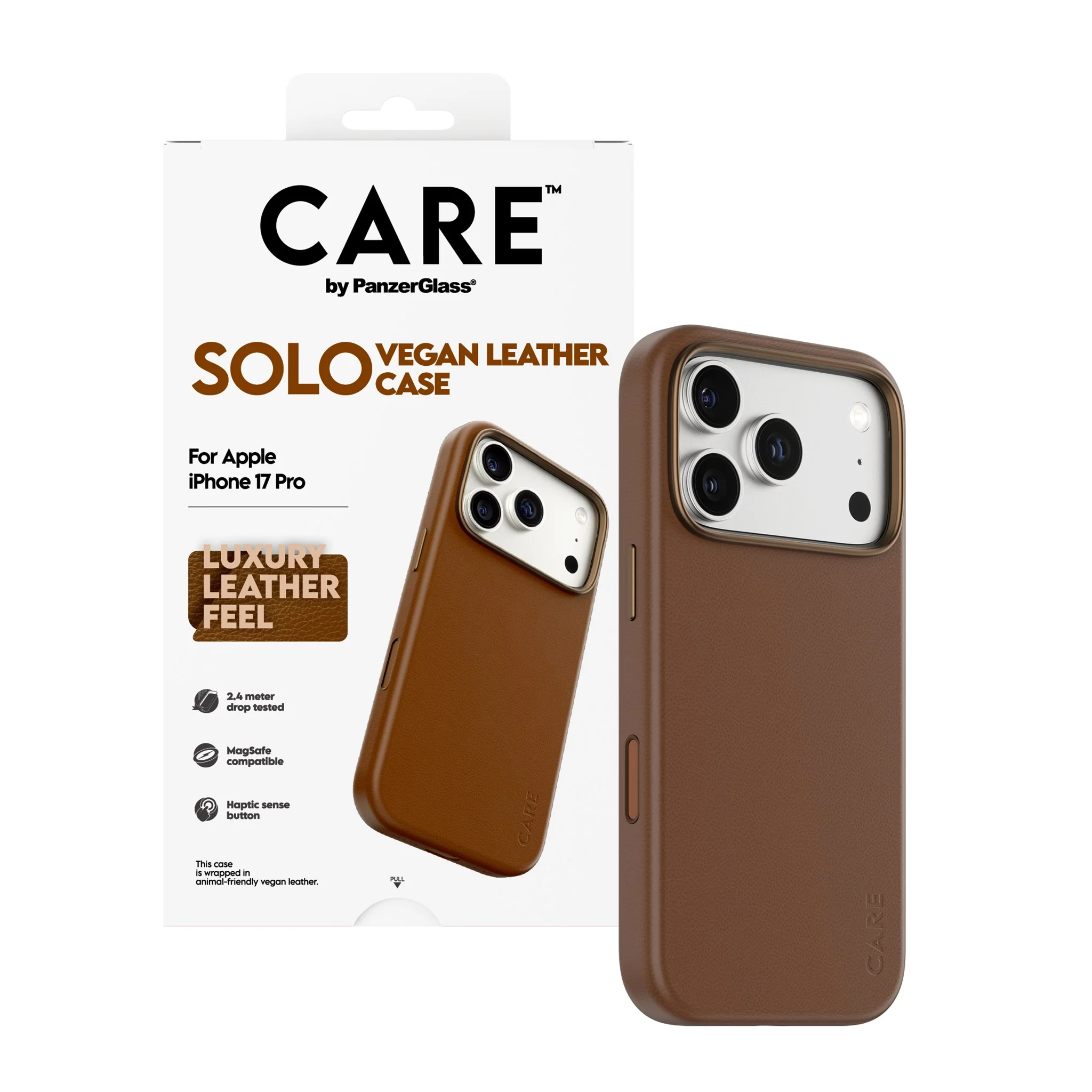 CARE⢠by PanzerGlass® Solo Case Brown iPhone 17 Pro - Image 5
