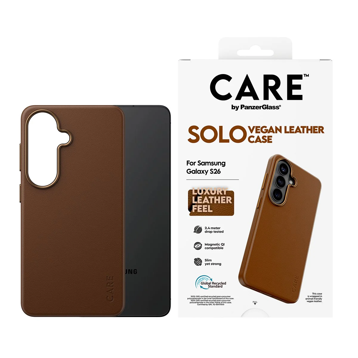 CARE⢠by PanzerGlass® Solo Case Brown w. Qi Samsung Galaxy S26 - Image 2
