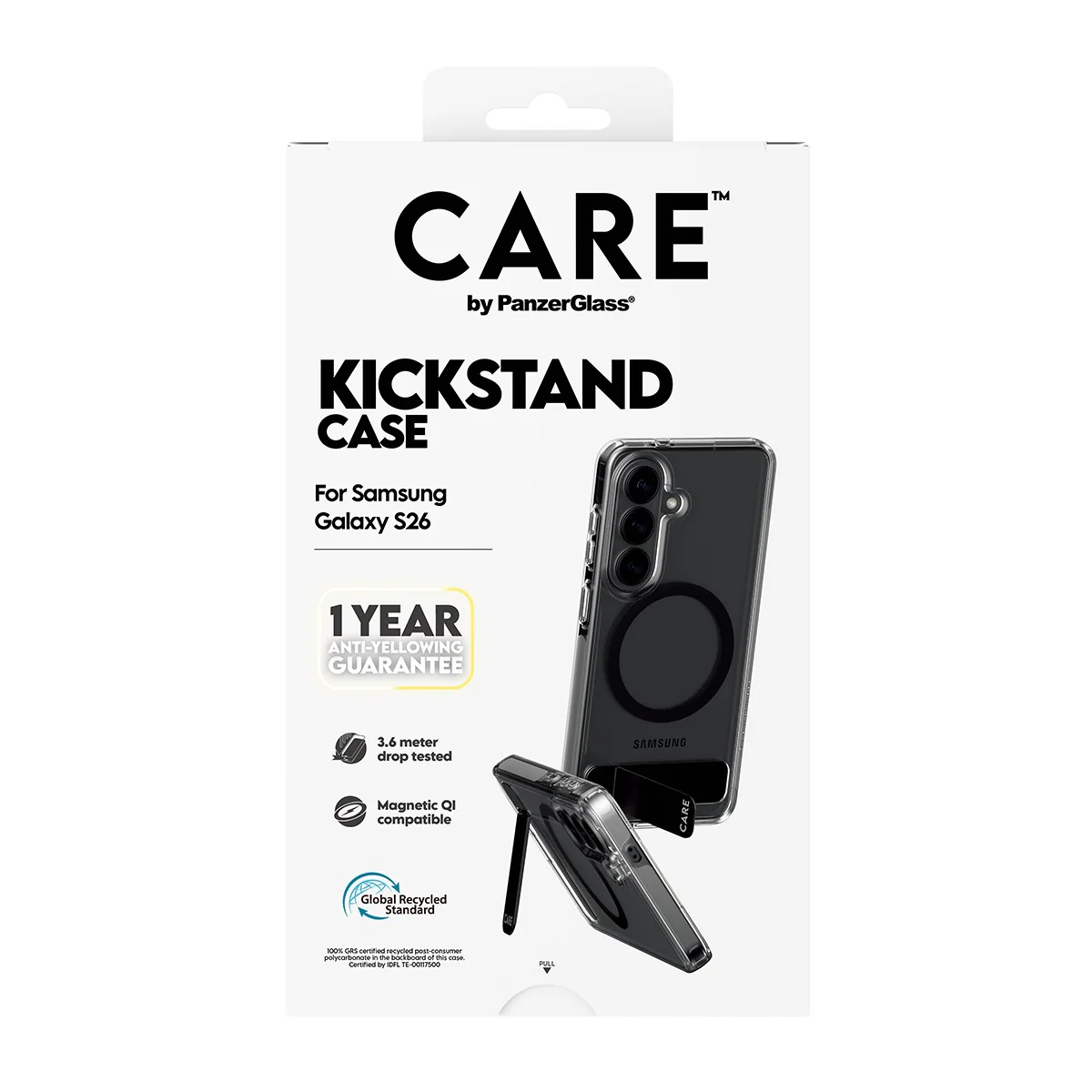 CARE™ by PanzerGlass® Kickstand Case Transparent w. Qi Samsung Galaxy S26 - Image 3