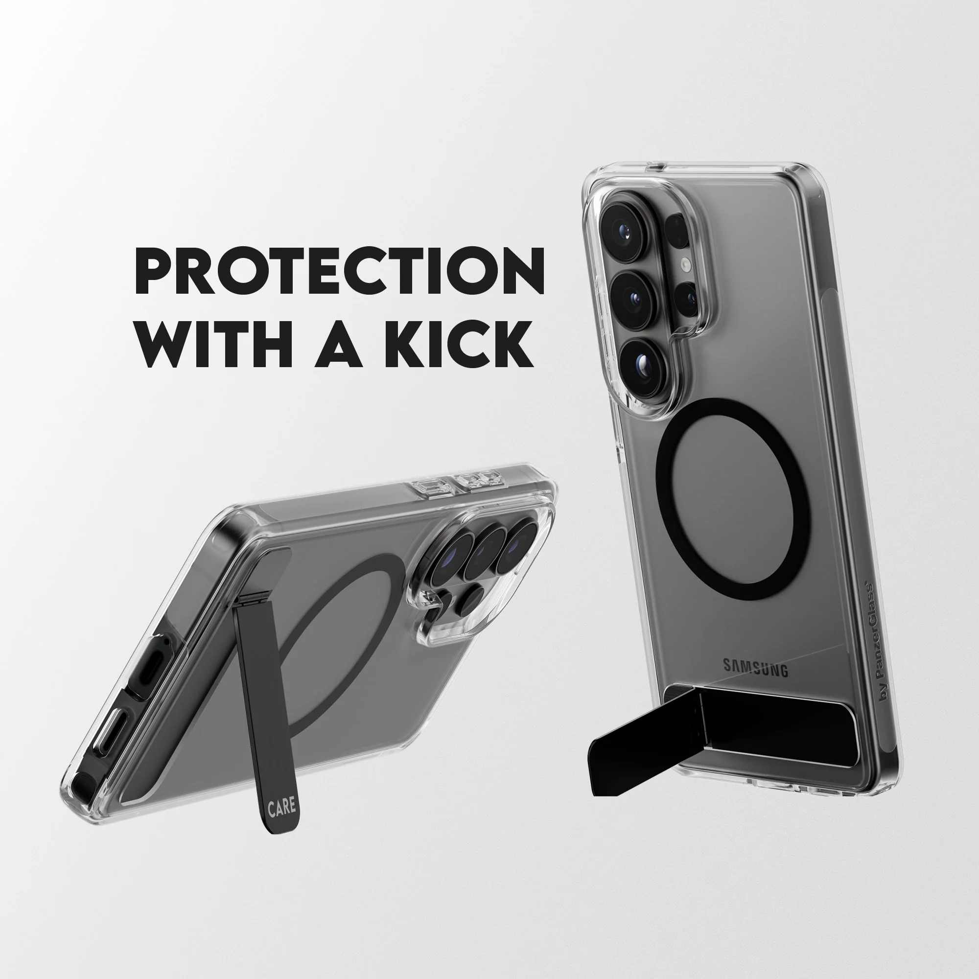 CARE™ by PanzerGlass® Kickstand Case Transparent w. Qi Samsung Galaxy S26 Ultra - Image 8
