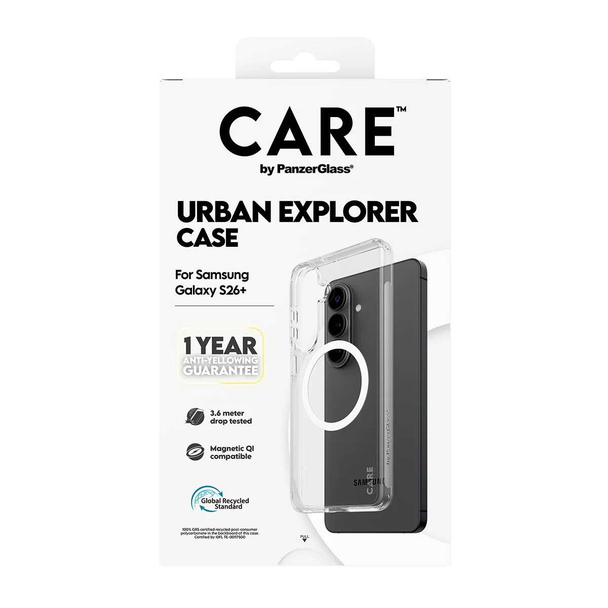 CARE™ by PanzerGlass® Urban Explorer Case Transparent w. White Qi Samsung Galaxy S26+ - Image 3