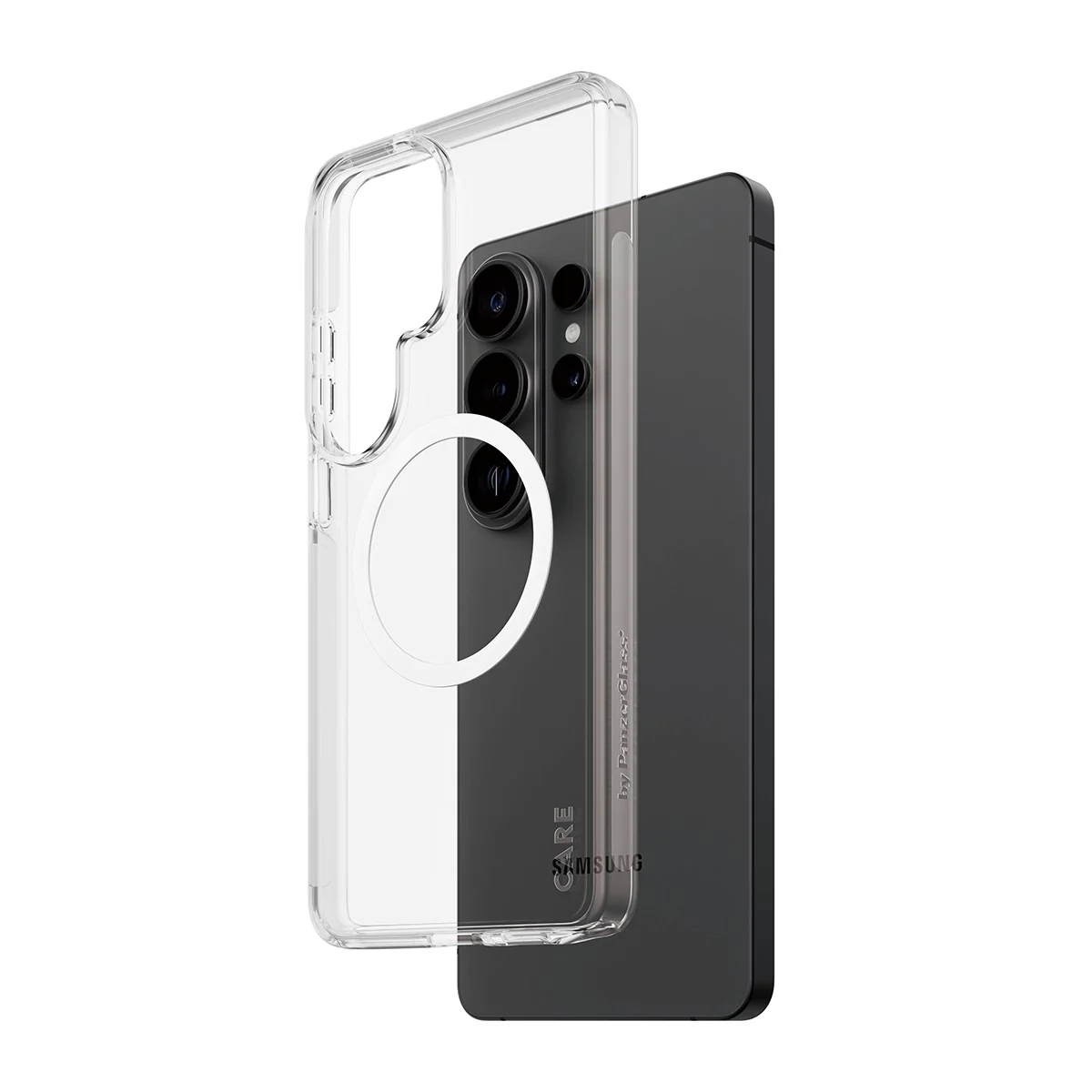 CARE™ by PanzerGlass® Urban Explorer Case Transparent w. White Qi Samsung Galaxy S26 Ultra