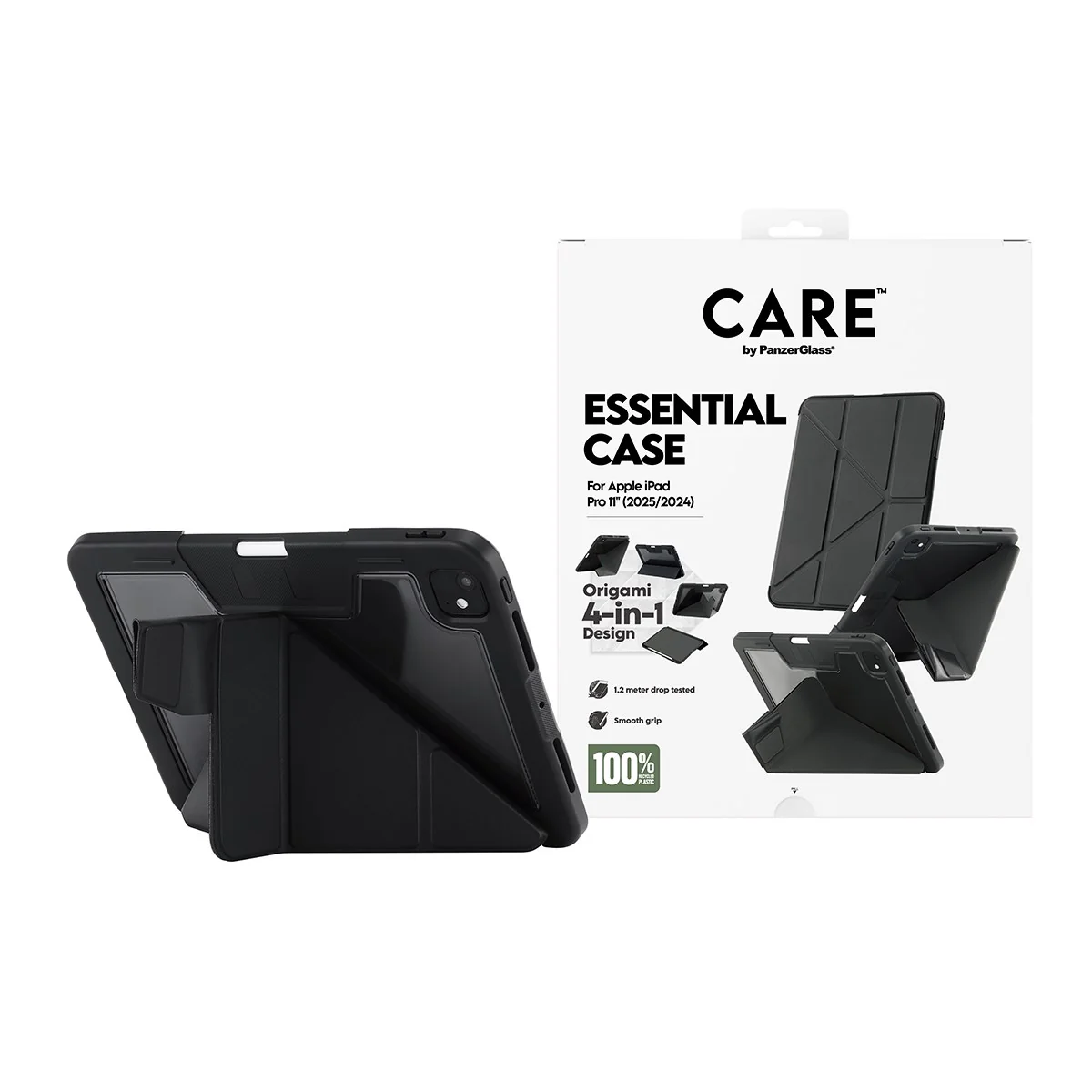 CARE™ by PanzerGlass®™ by PanzerGlass Essential Case Black iPad Pro 11" (2024-2025) - Image 2