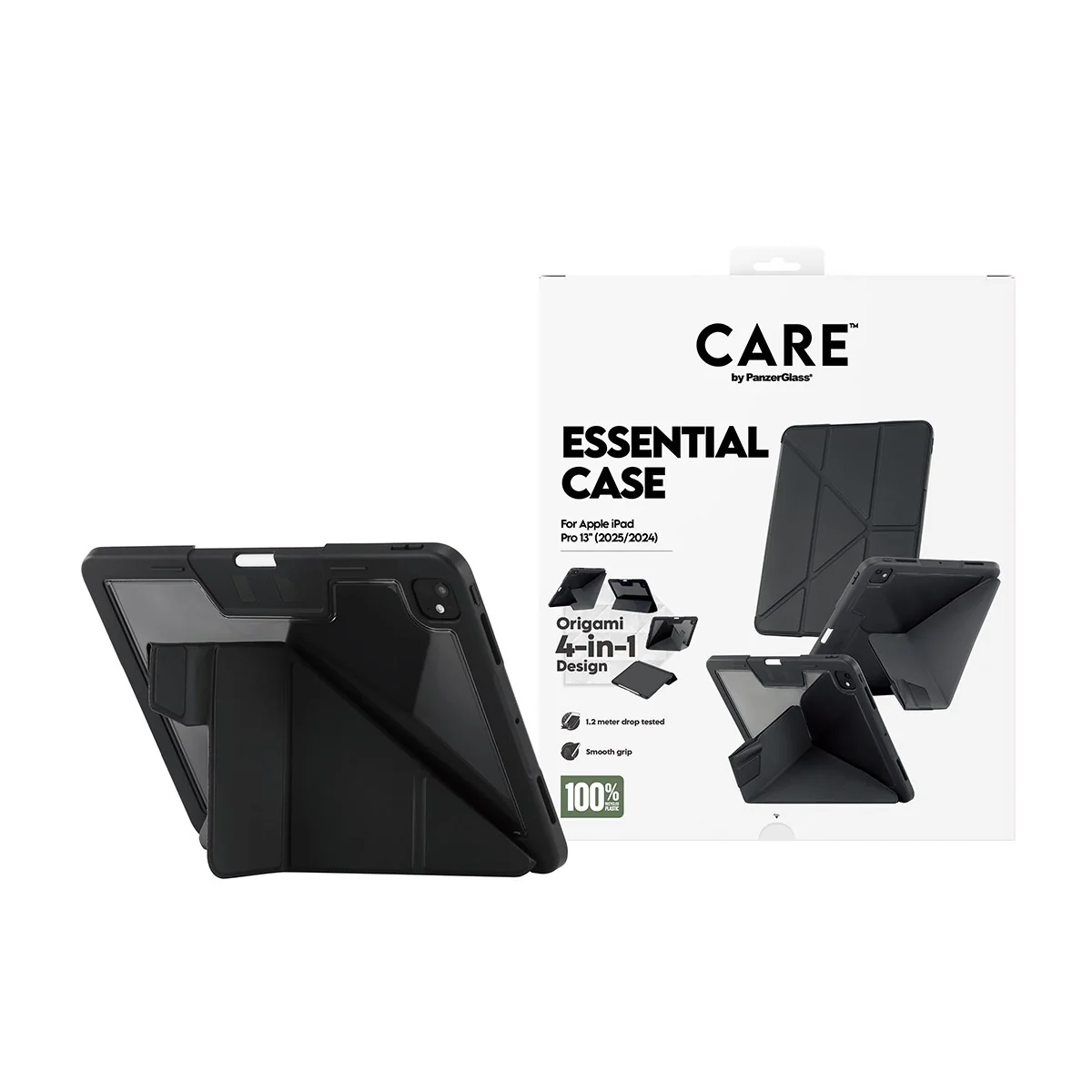 CARE™ by PanzerGlass®™ by PanzerGlass Essential Case Black iPad Pro 13" (2024-2025) - Image 2