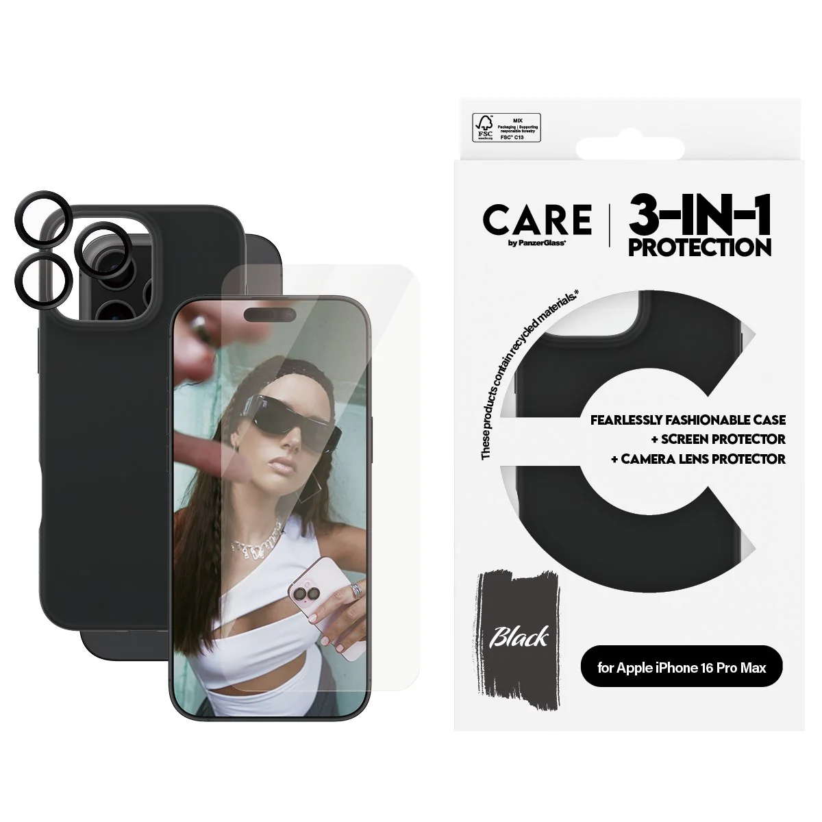 CARE™ by PanzerGlass® 3-in-1 Bundle iPhone 16 Pro Max - Image 2