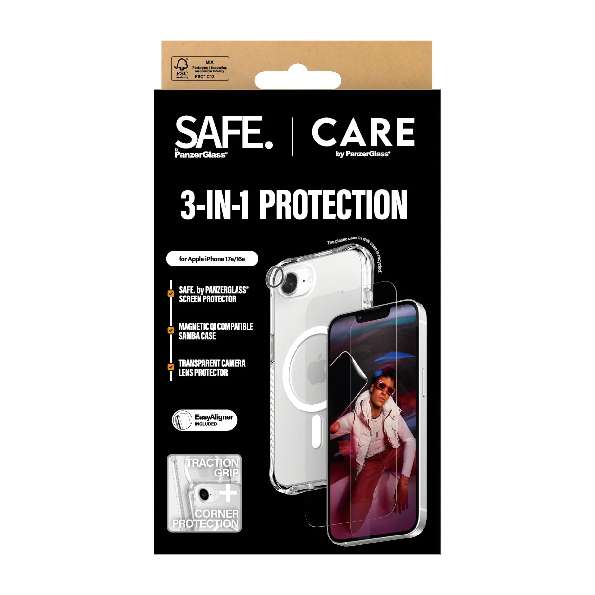 CARE⢠by PanzerGlass® 3-in-1 Bundle iPhone 17e | 16e - Image 3