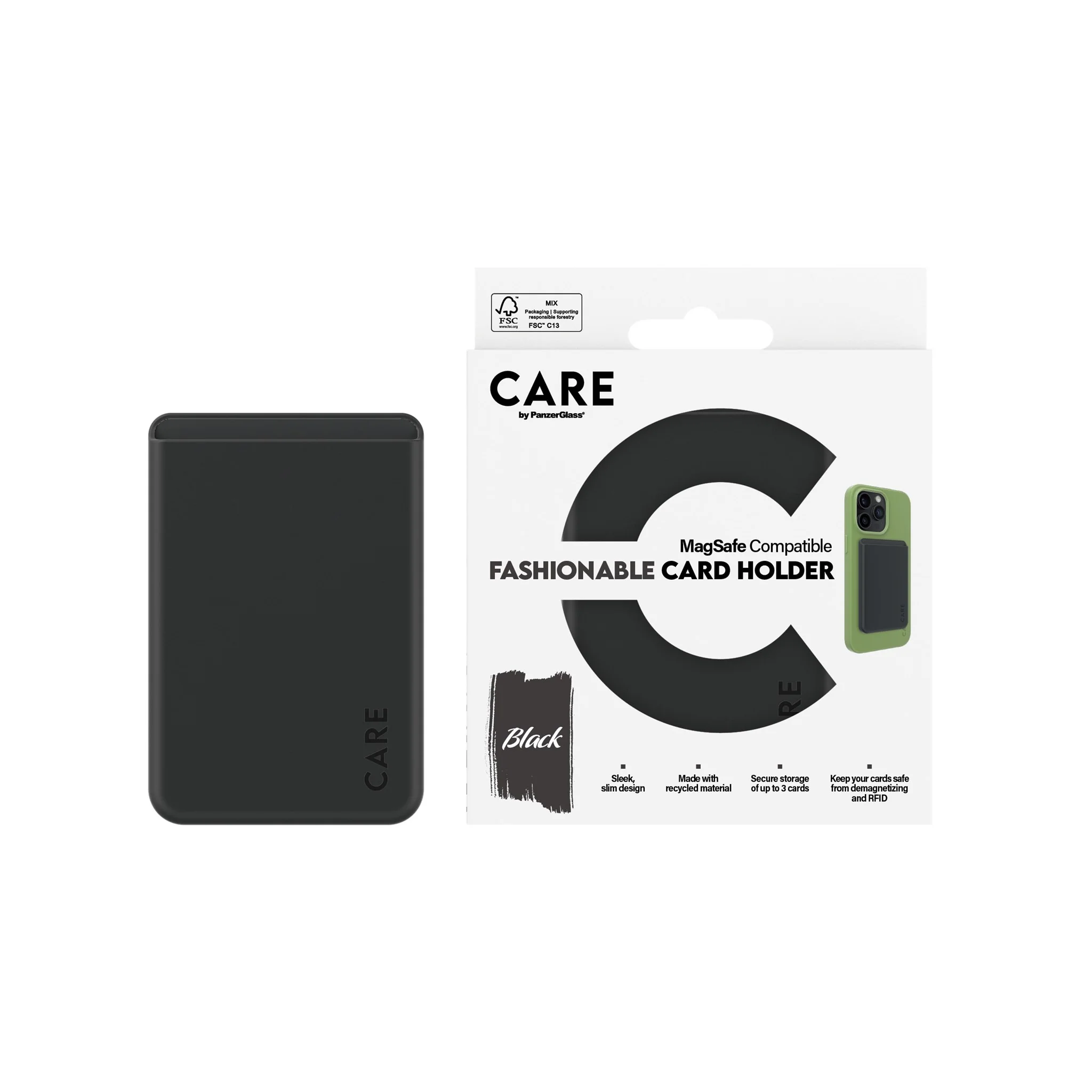 CARE™ by PanzerGlass® Card Holder Black iPhone - Image 2