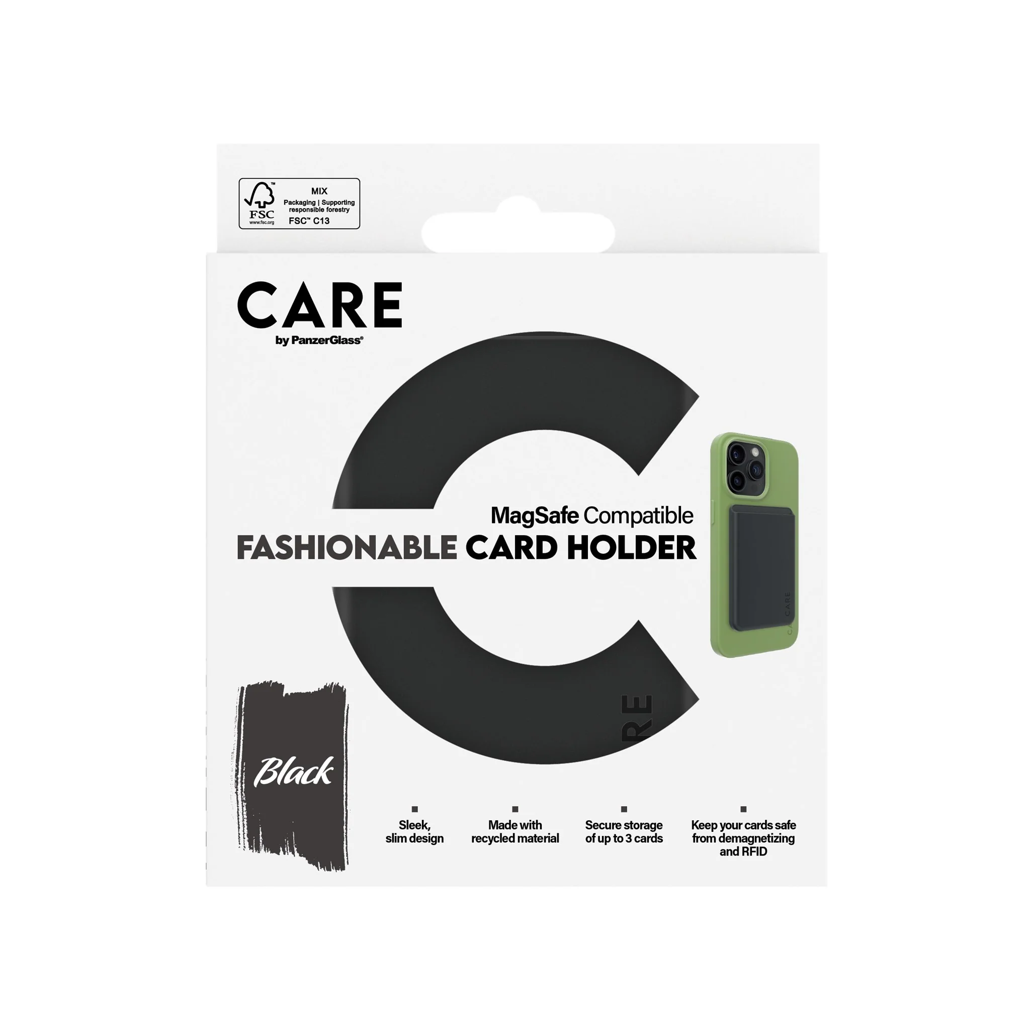 CARE™ by PanzerGlass® Card Holder Black iPhone - Image 3