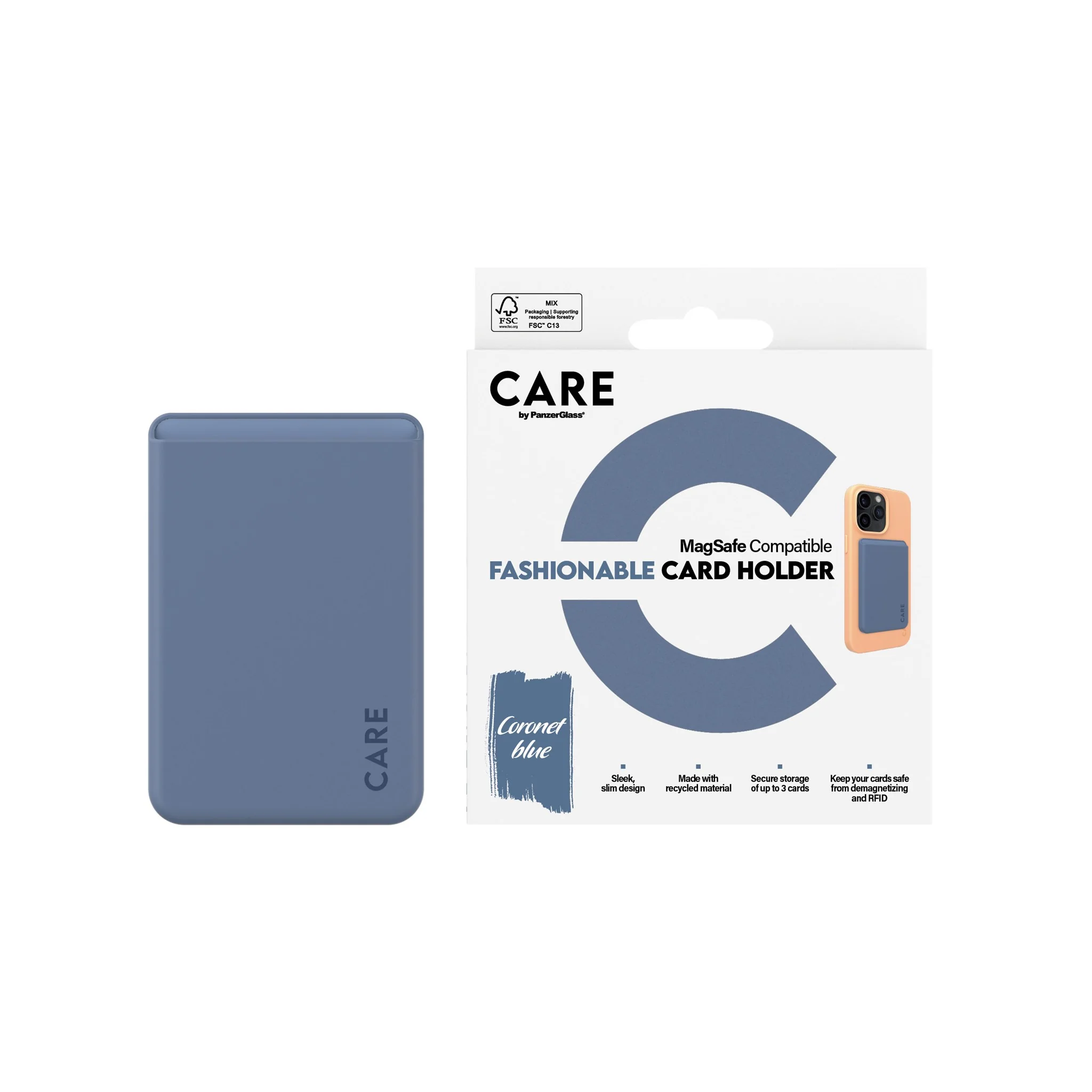 CARE⢠by PanzerGlass® Card Holder Blue iPhone - Image 2