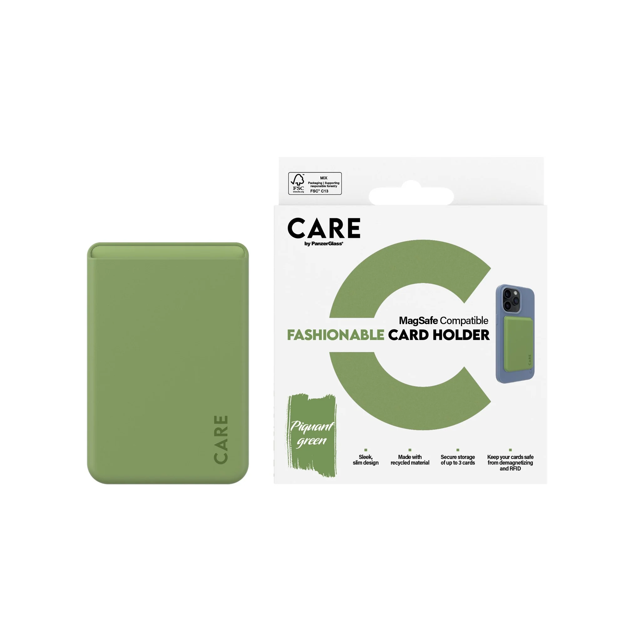 CARE⢠by PanzerGlass® Card Holder Green iPhone - Image 2