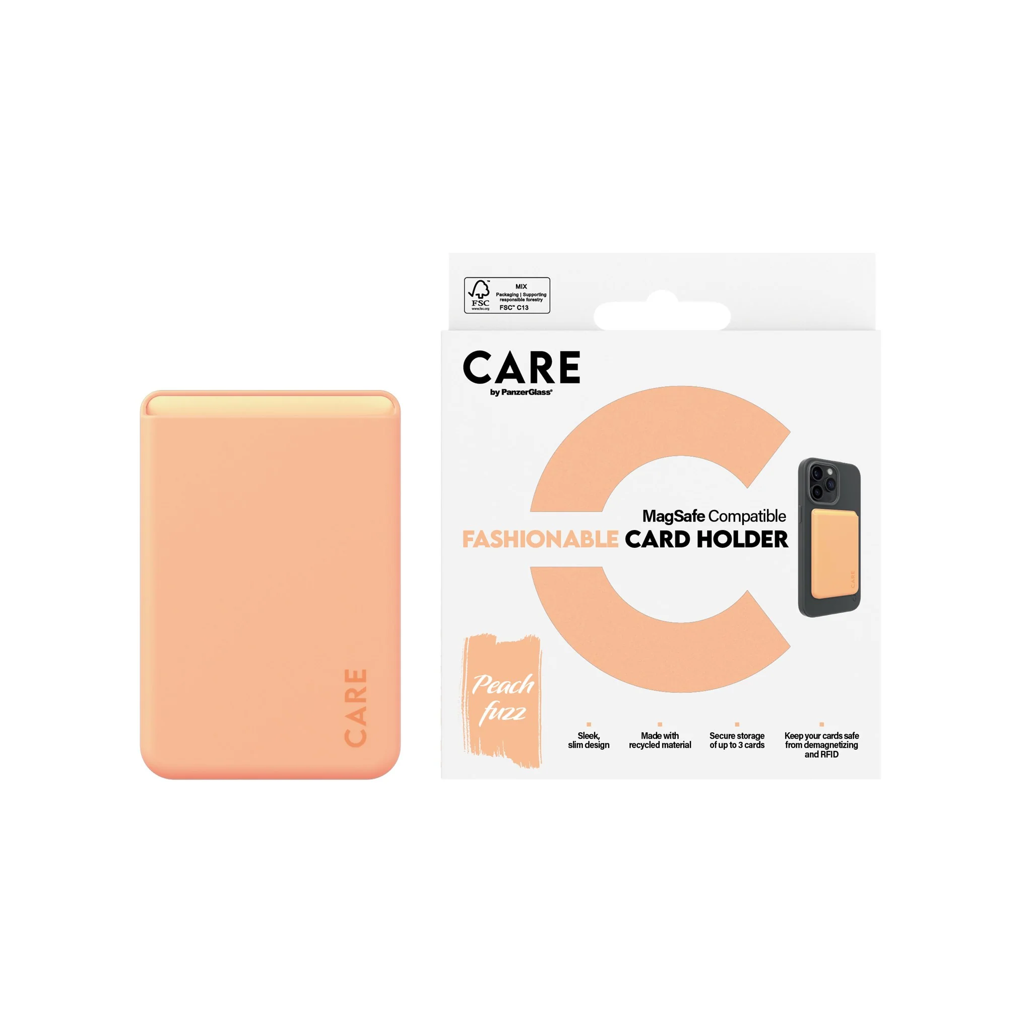CARE™ by PanzerGlass® Card Holder Peachy iPhone - Image 2