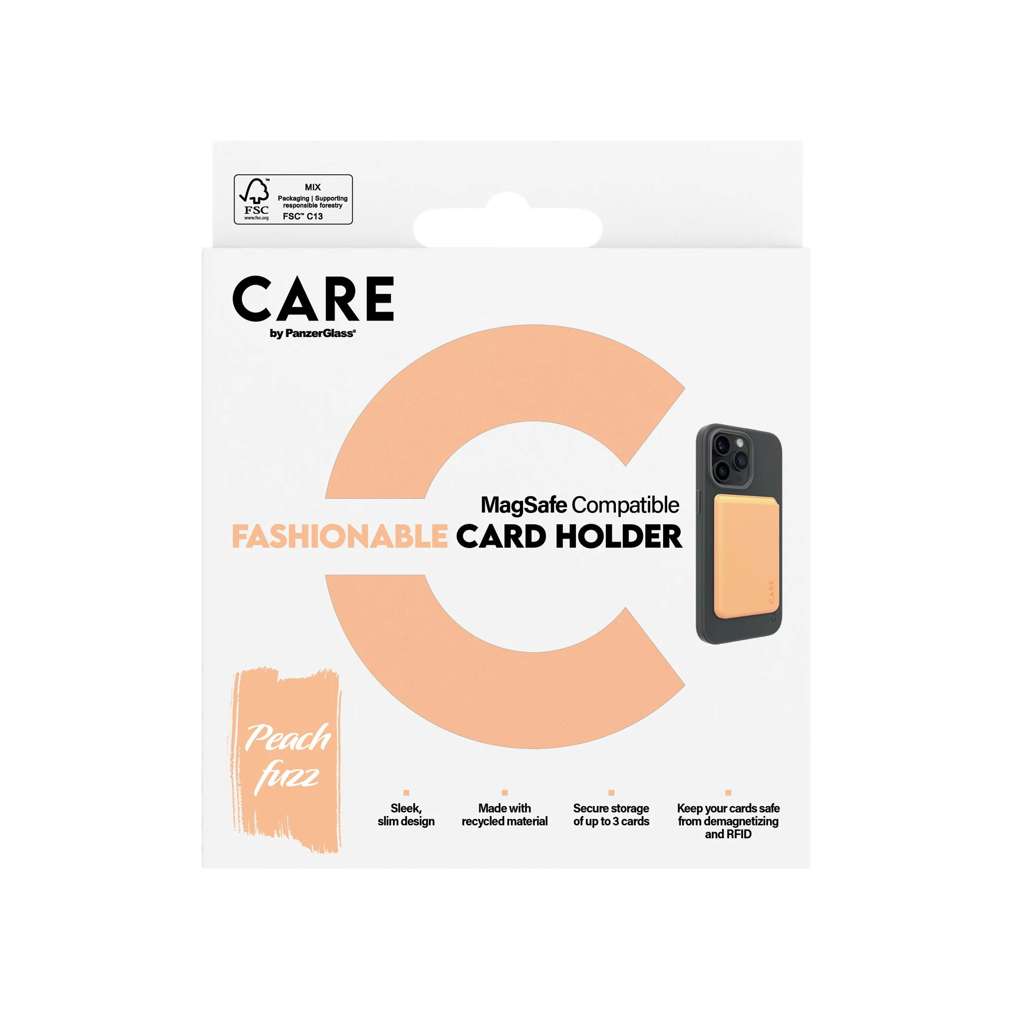 CARE™ by PanzerGlass® Card Holder Peachy iPhone - Image 3