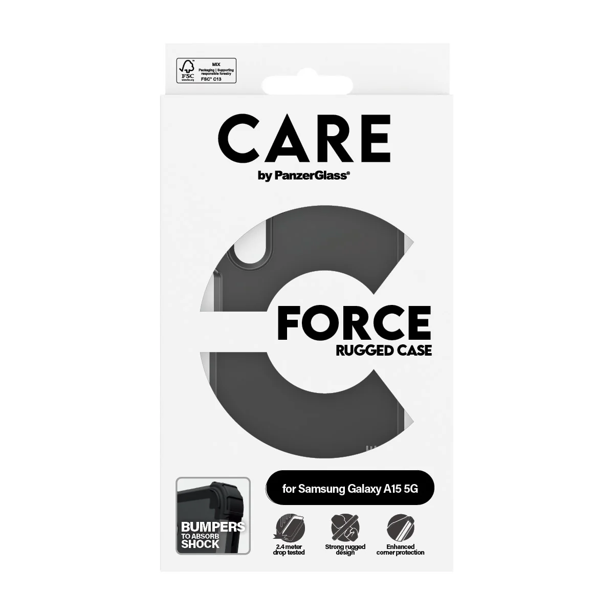 CARE™ by PanzerGlass® Case Black FORCE Samsung Galaxy A15 5G - Image 3