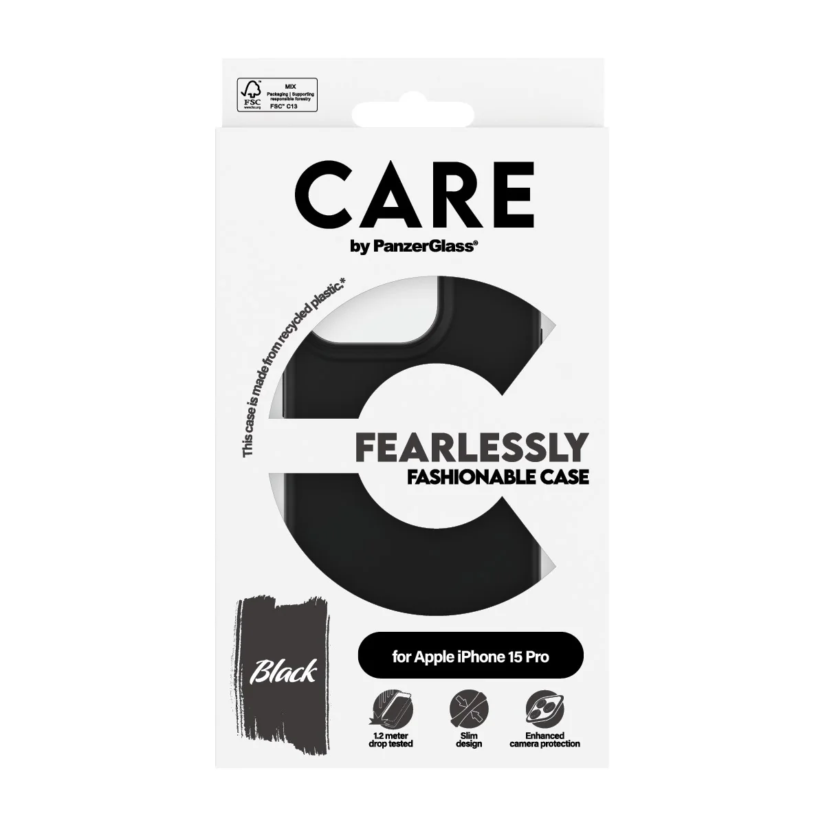 CARE™ by PanzerGlass® Case Black iPhone 15 Pro - Image 3