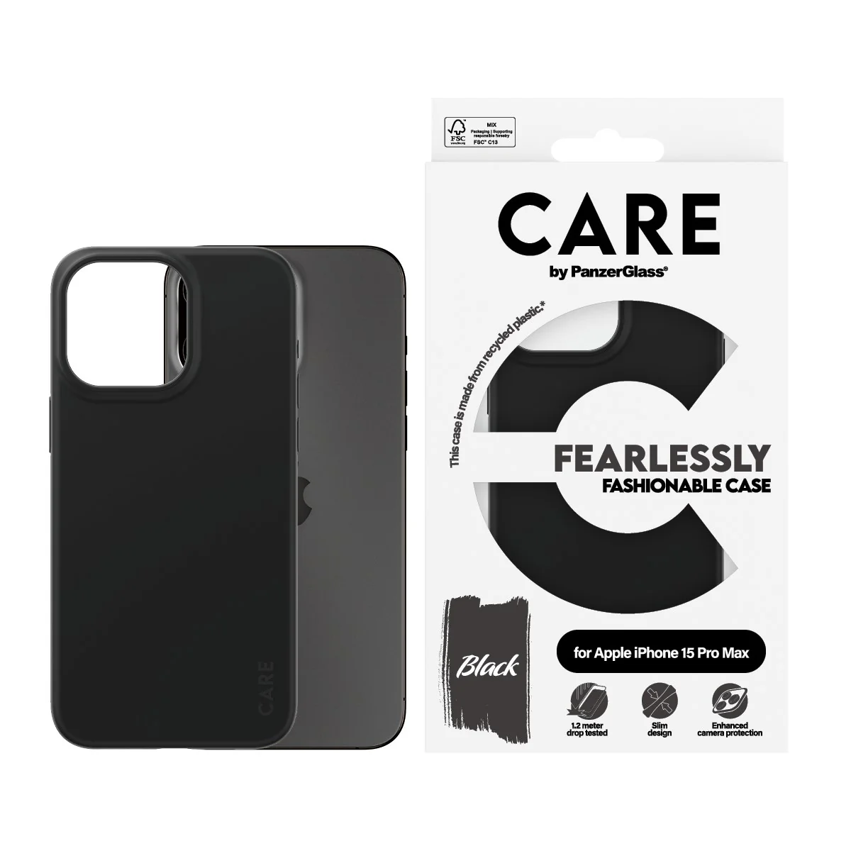 CARE⢠by PanzerGlass® Case Black iPhone 15 Pro Max - Image 2
