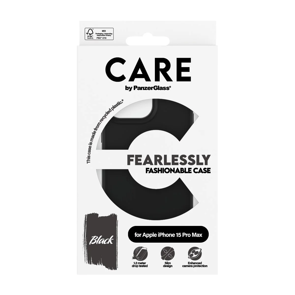 CARE⢠by PanzerGlass® Case Black iPhone 15 Pro Max - Image 3