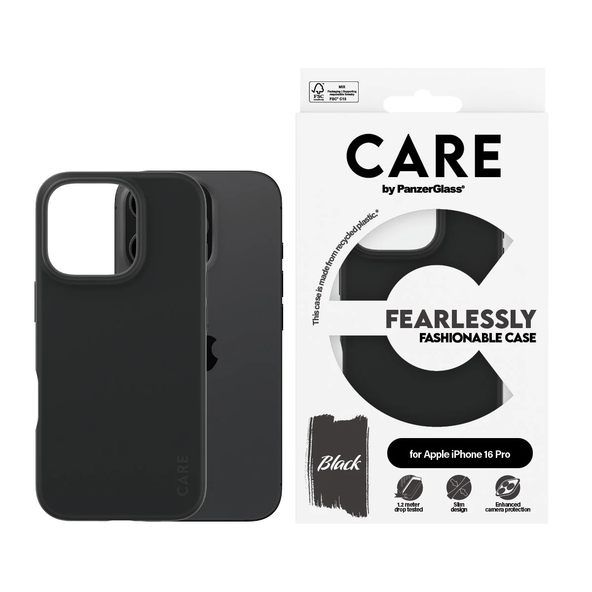 CARE⢠by PanzerGlass® Case Black iPhone 16 Pro - Image 2