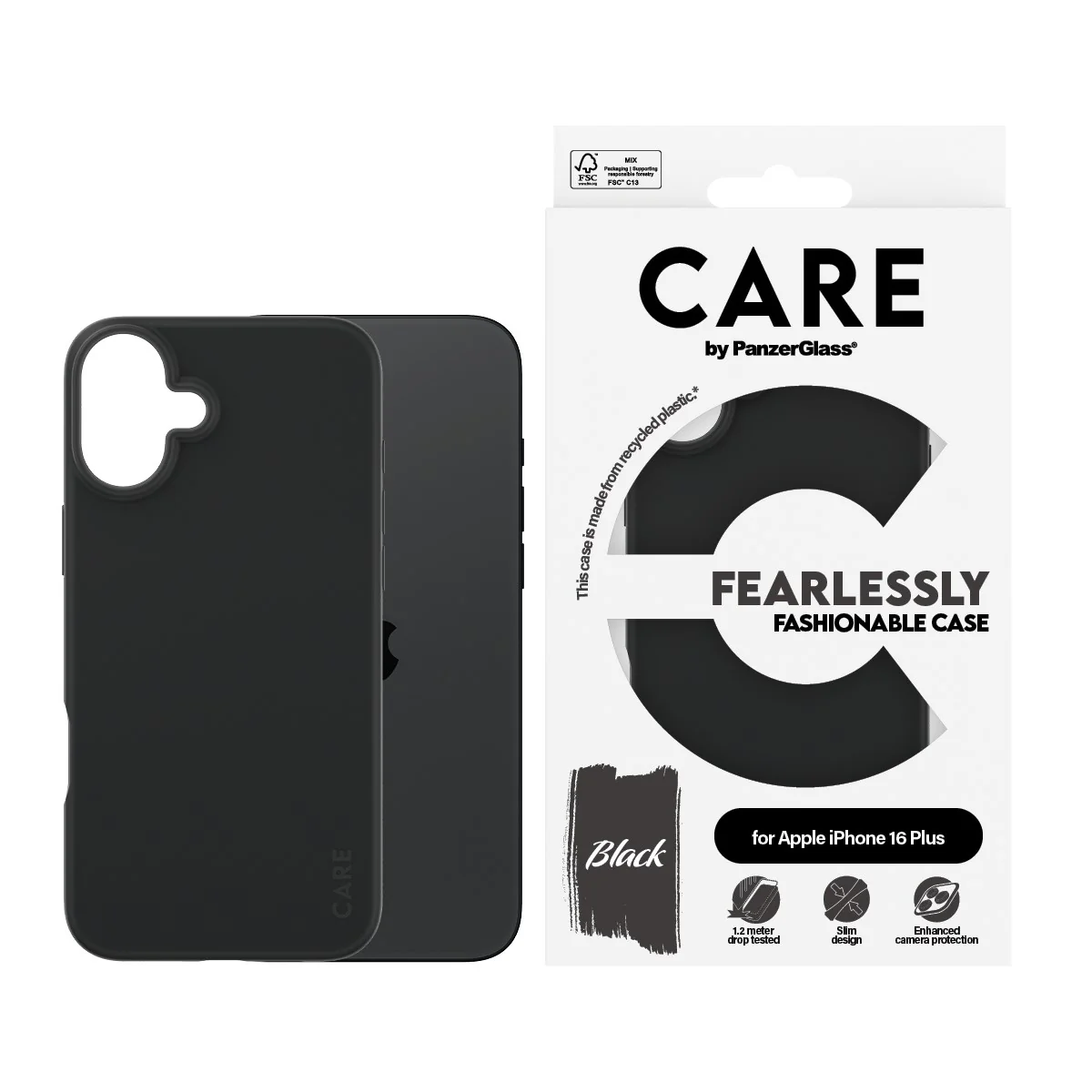CARE™ by PanzerGlass® Case Black iPhone 16 Plus - Image 2