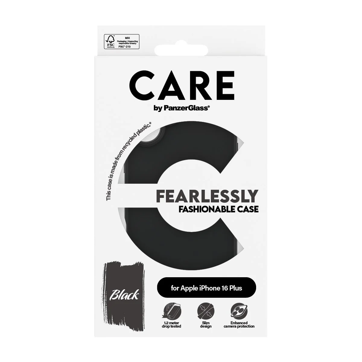 CARE™ by PanzerGlass® Case Black iPhone 16 Plus - Image 3