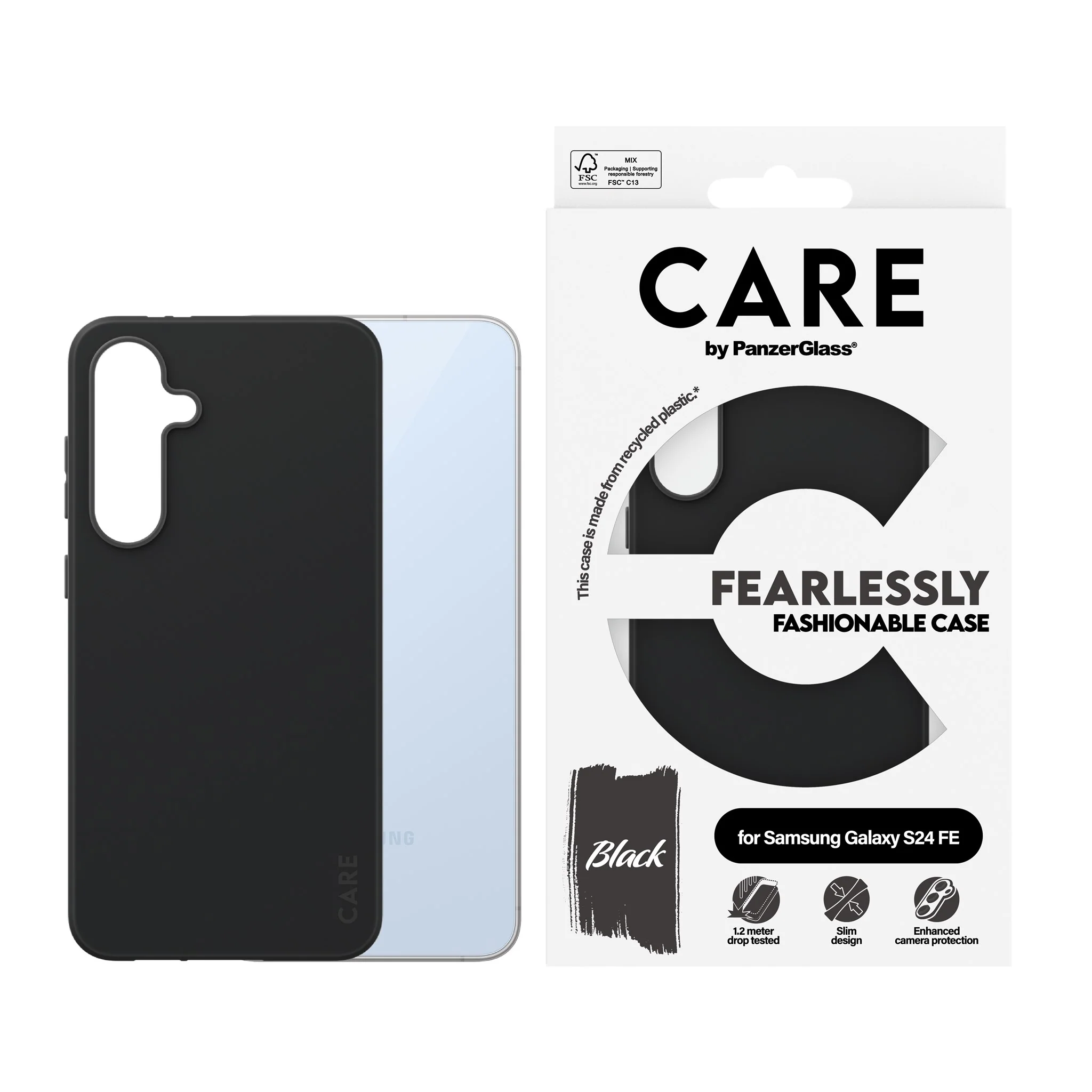 CARE⢠by PanzerGlass® Case Black Samsung Galaxy S24 FE 5G - Image 2