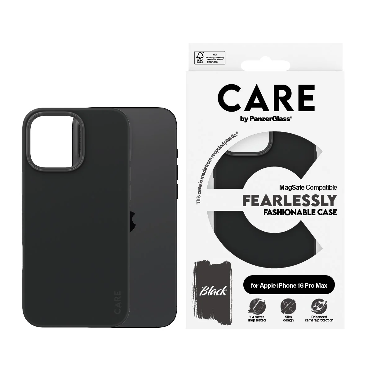 CARE™ by PanzerGlass® Case Black w. MagSafe iPhone 16 Pro Max - Image 2