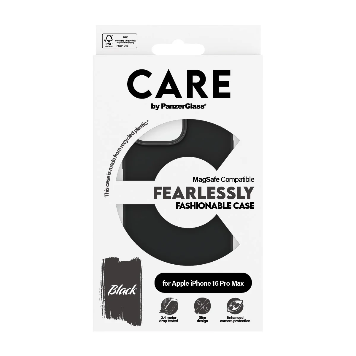 CARE™ by PanzerGlass® Case Black w. MagSafe iPhone 16 Pro Max - Image 3