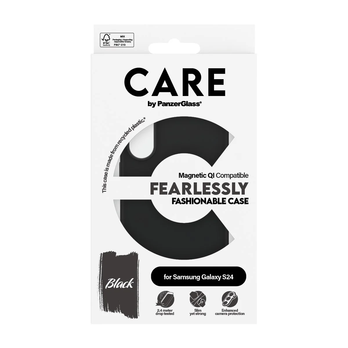 CARE™ by PanzerGlass® Case Black w. Qi Compatible Samsung Galaxy S24 - Image 3