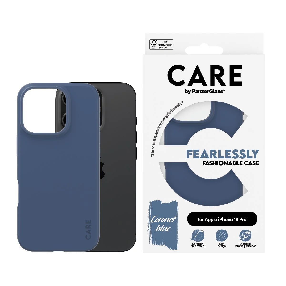 CARE⢠by PanzerGlass® Case Blue iPhone 16 Pro - Image 2