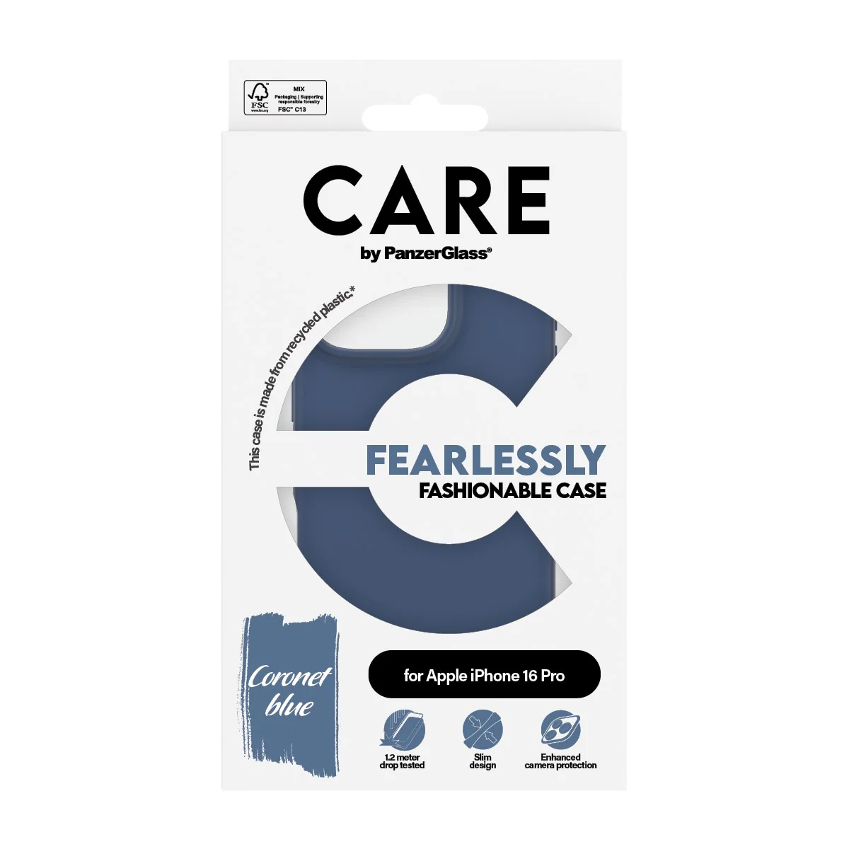 CARE⢠by PanzerGlass® Case Blue iPhone 16 Pro - Image 3