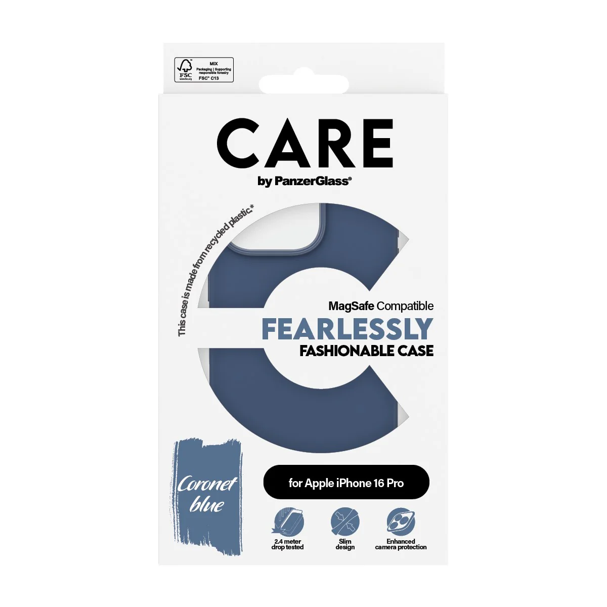 CARE™ by PanzerGlass® Case Blue w. MagSafe iPhone 16 Pro - Image 3