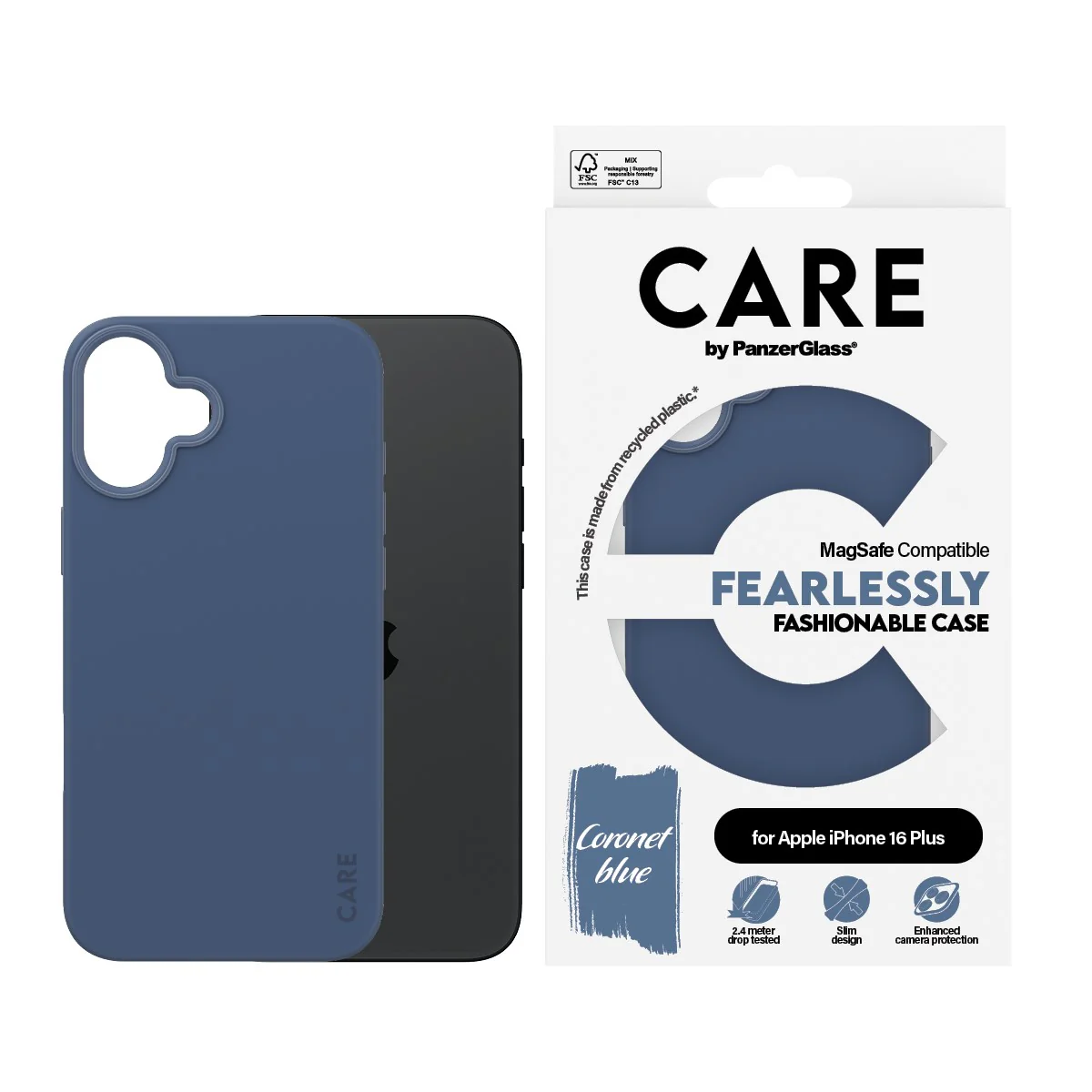 CARE™ by PanzerGlass® Case Blue w. MagSafe iPhone 16 Plus - Image 2