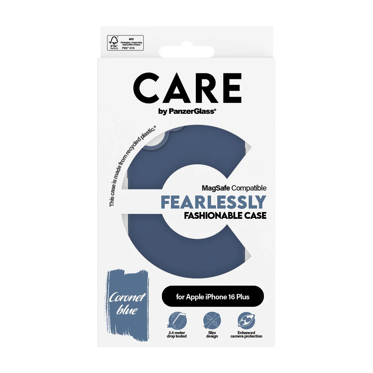 CARE™ by PanzerGlass® Case Blue w. MagSafe iPhone 16 Plus - Image 3