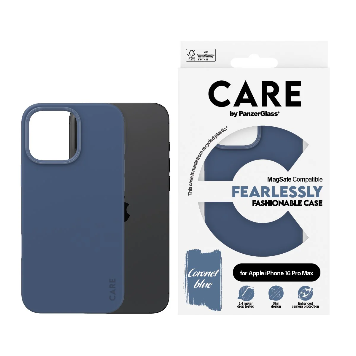 CARE™ by PanzerGlass® Case Blue w. MagSafe iPhone 16 Pro Max - Image 2