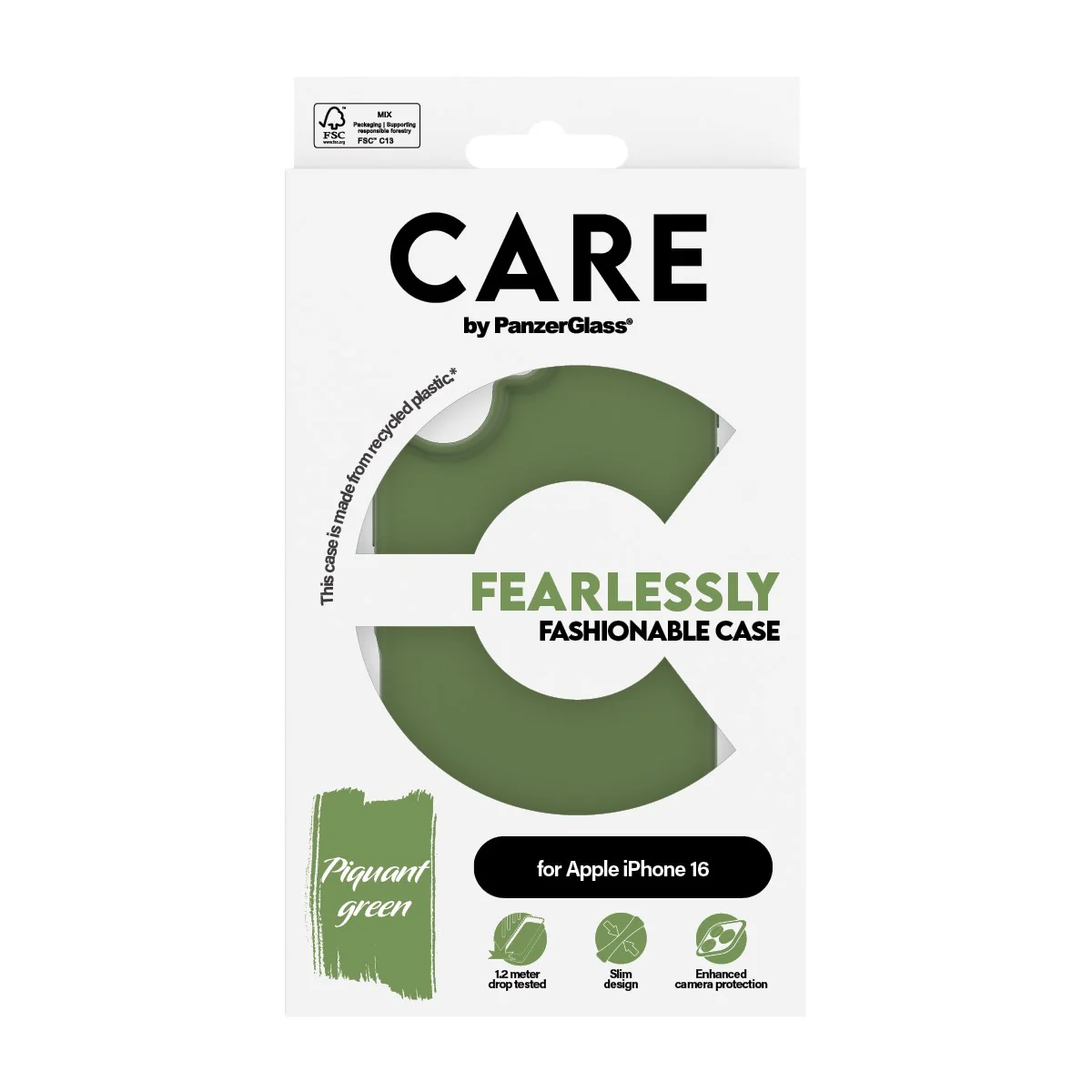 CARE™ by PanzerGlass® Case Green iPhone 16 - Image 3