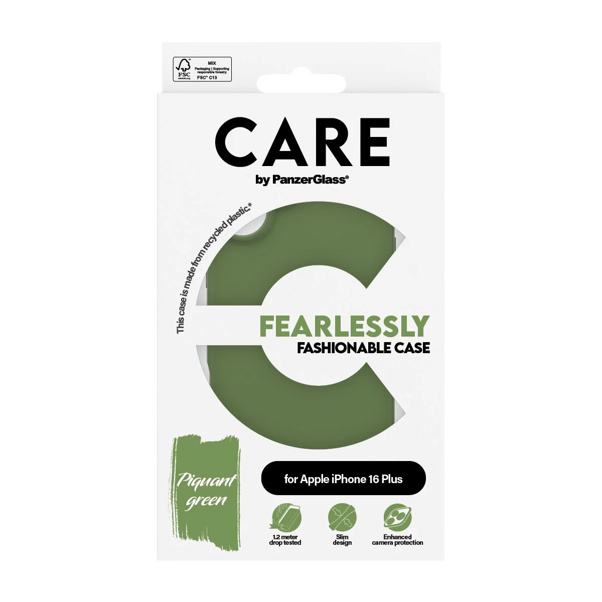 CARE™ by PanzerGlass® Case Green iPhone 16 Plus - Image 3