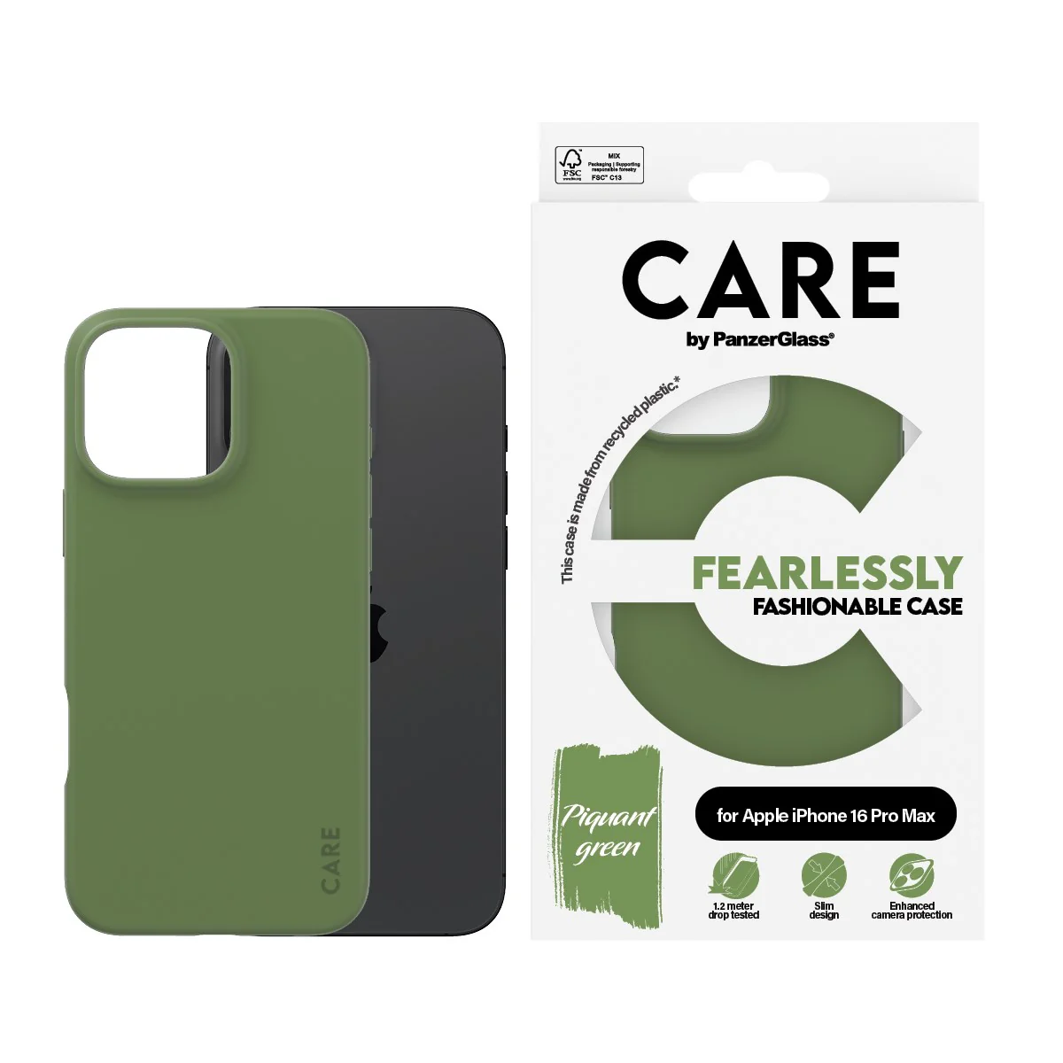 CARE™ by PanzerGlass® Case Green iPhone 16 Pro Max - Image 2