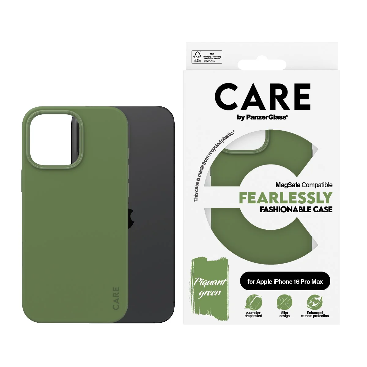 CARE™ by PanzerGlass® Case Green w. MagSafe iPhone 16 Pro Max - Image 2