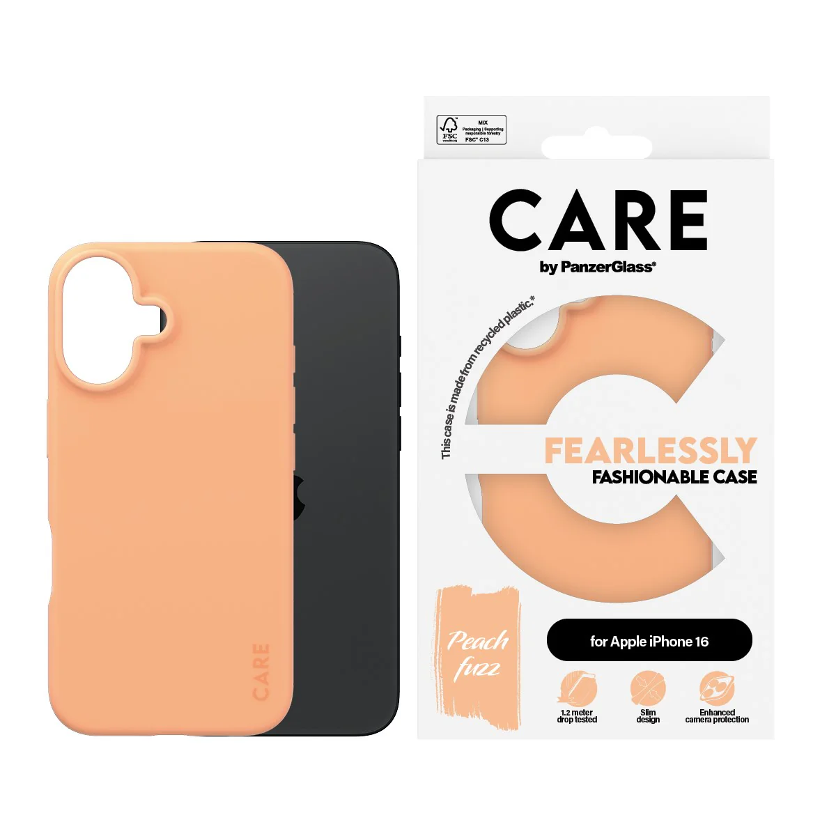CARE⢠by PanzerGlass® Case Peachy iPhone 16 - Image 2