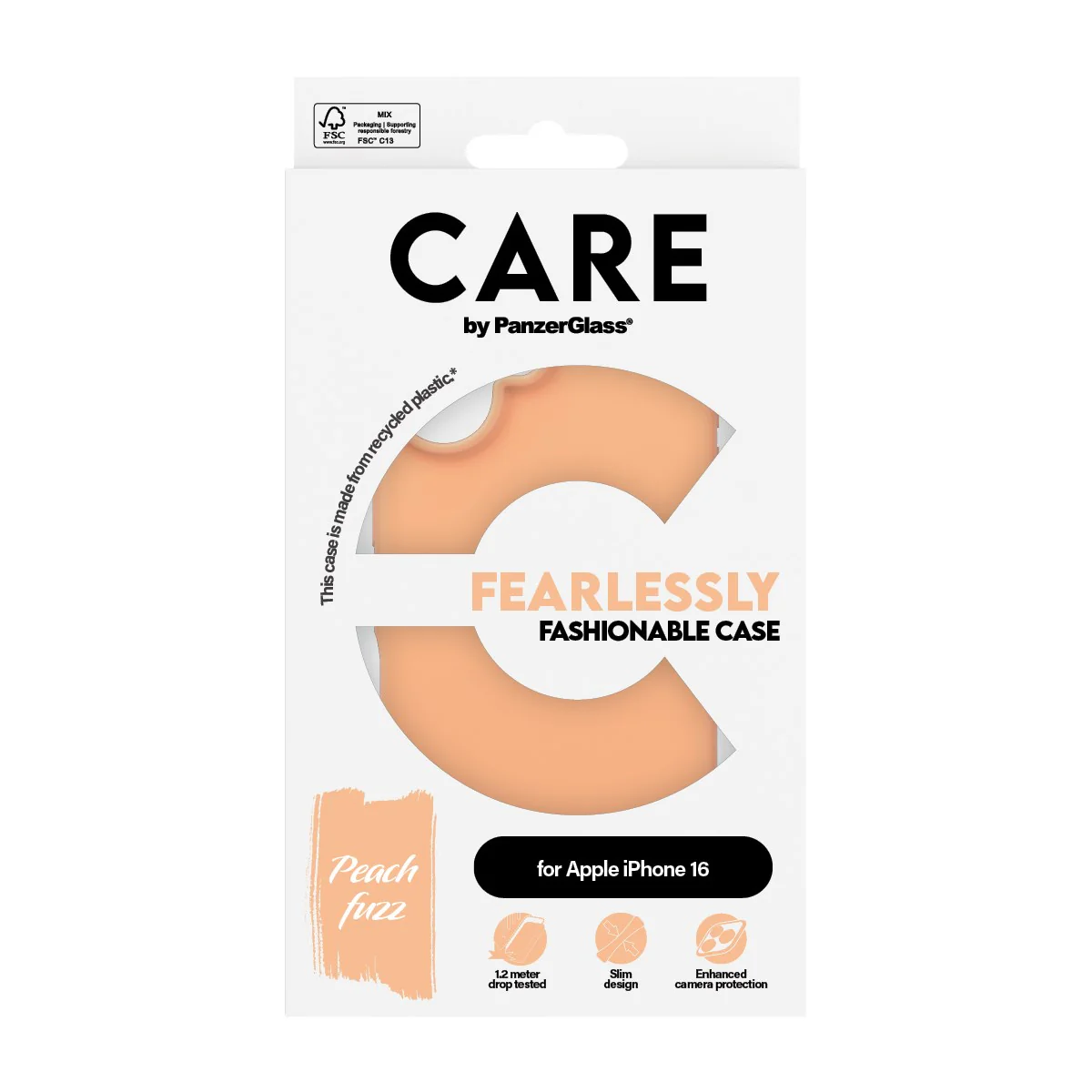 CARE⢠by PanzerGlass® Case Peachy iPhone 16 - Image 3