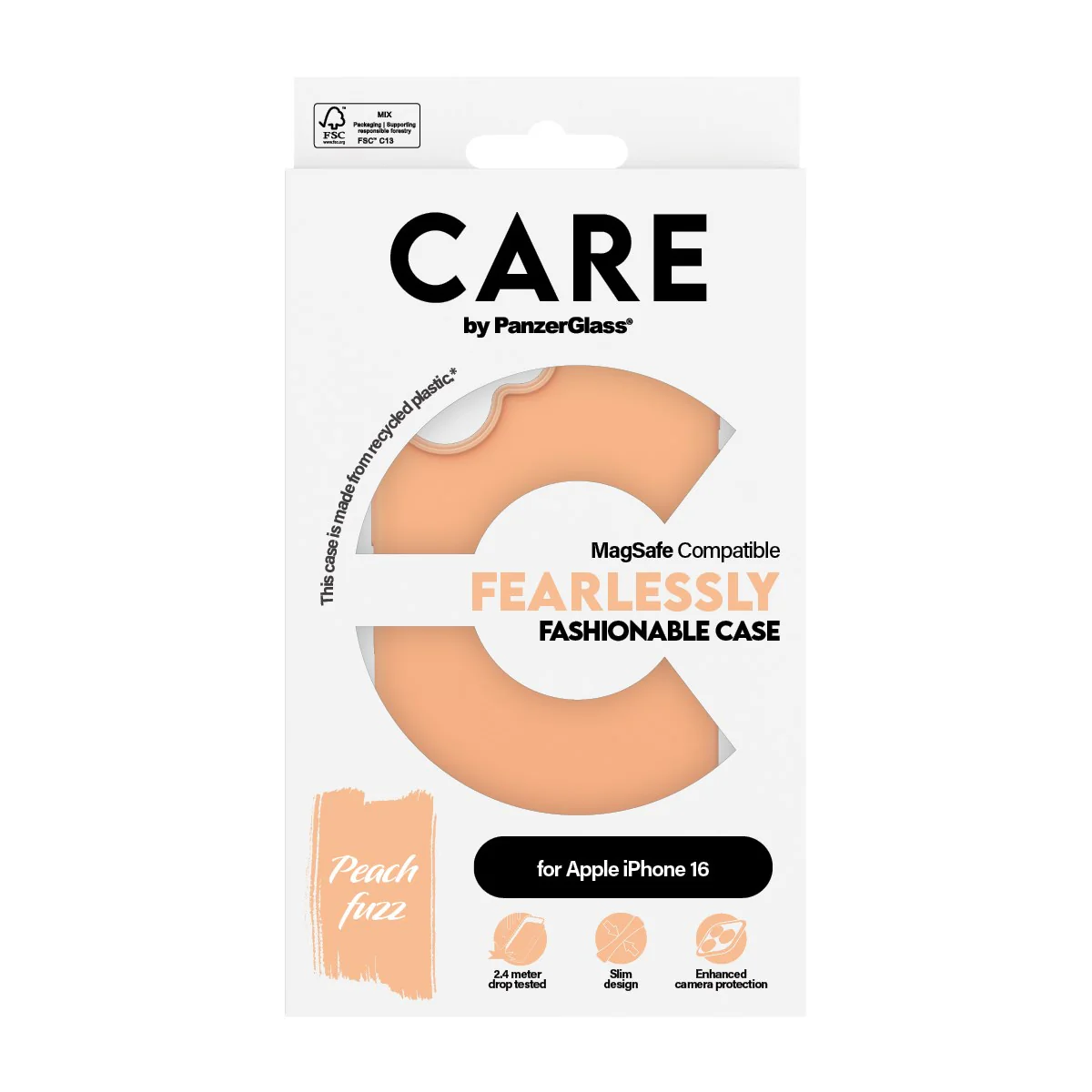 CARE™ by PanzerGlass® Case Peachy w. MagSafe iPhone 16 - Image 3